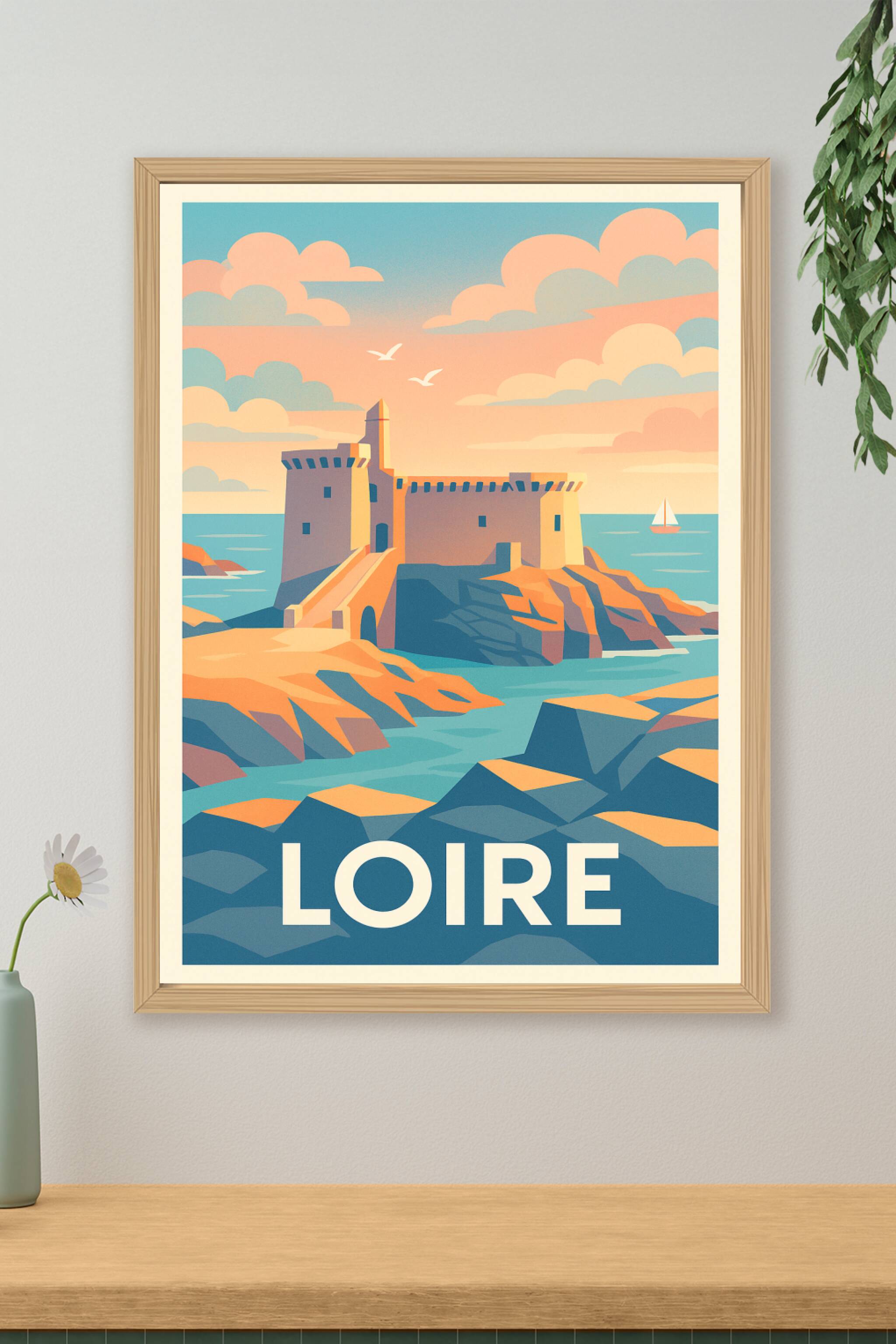 Affiche de Loire - Évasion côtière au Château du bord de mer