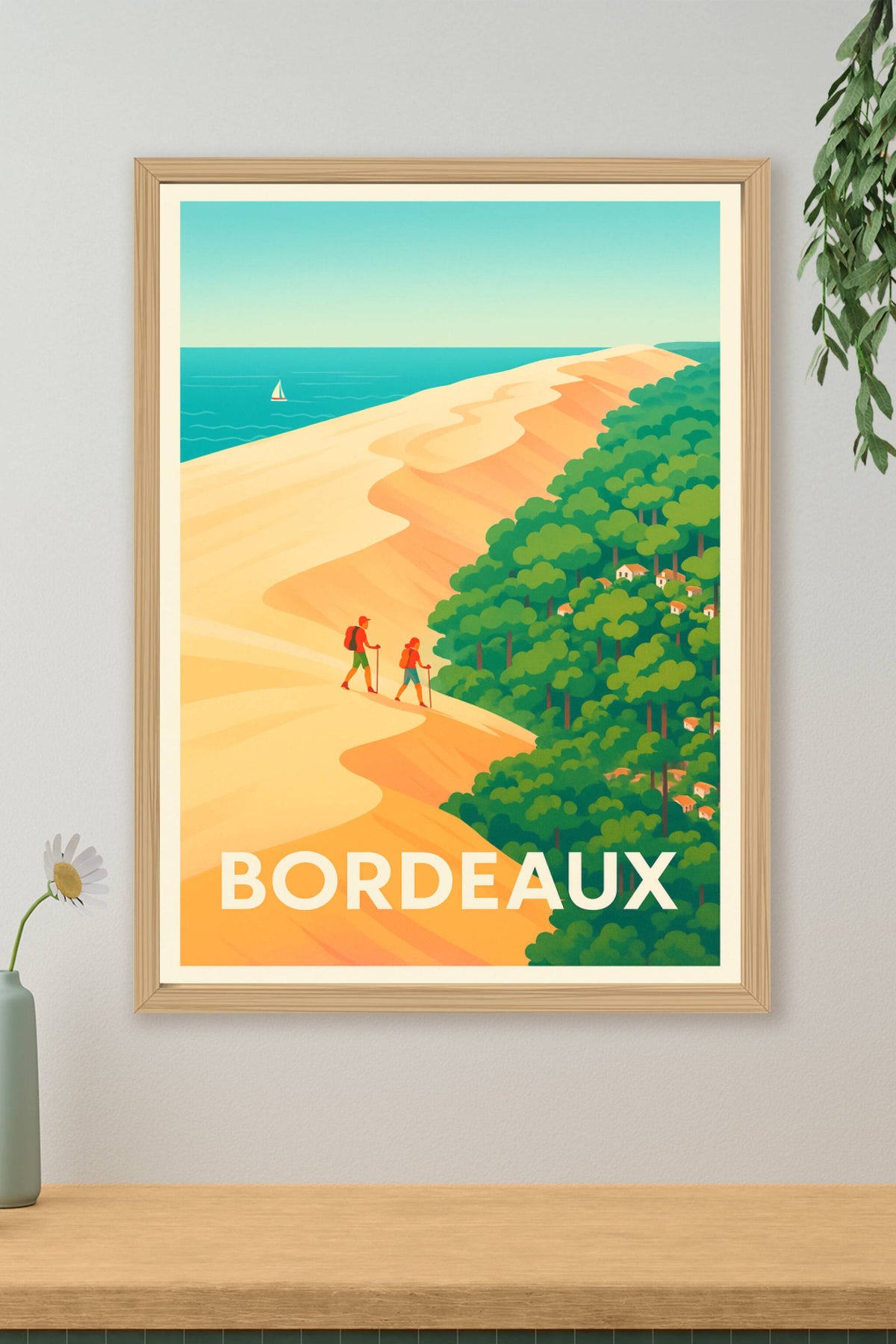 Affiche Bordeaux — Évasion entre dunes et forêts · poster d'art de Bordeaux