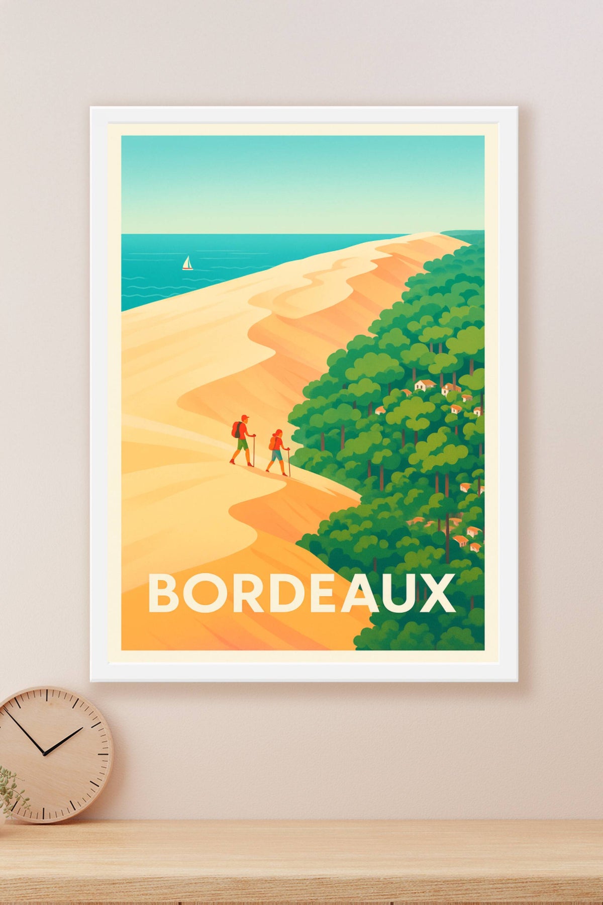 Affiche Bordeaux — Évasion entre dunes et forêts · poster d'art de Bordeaux