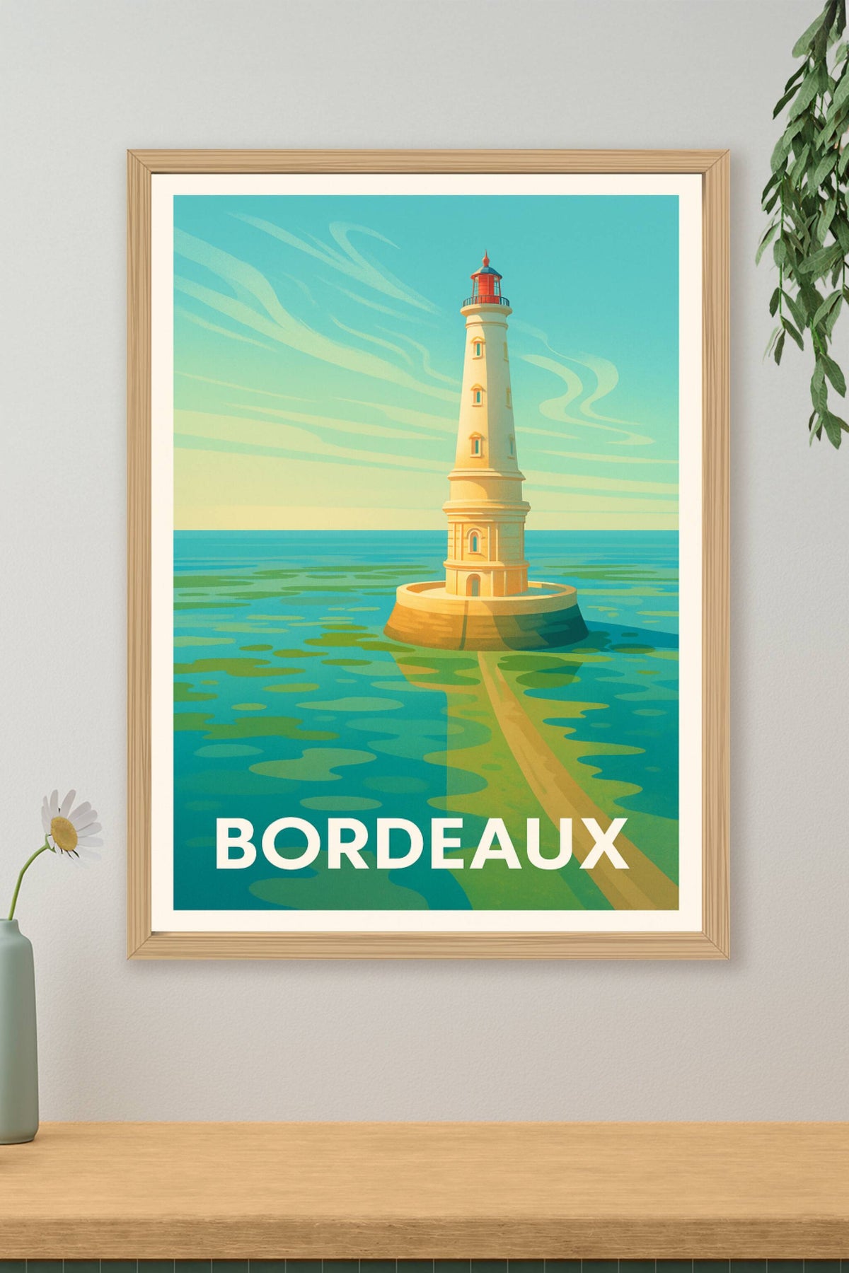 Affiche Bordeaux — Lumières maritimes emblématiques · poster d'art de Bordeaux