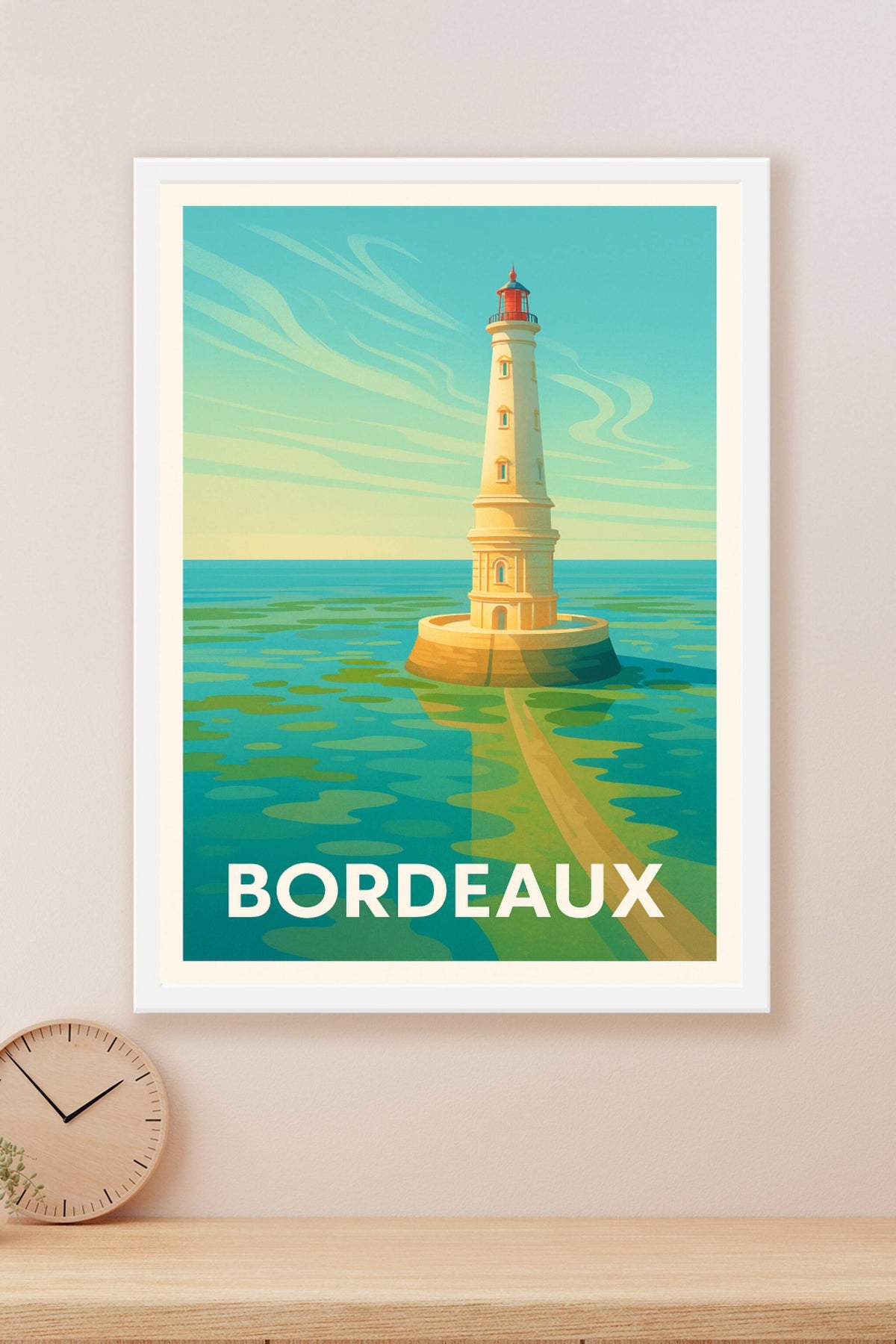 Affiche Bordeaux — Lumières maritimes emblématiques · poster d'art de Bordeaux