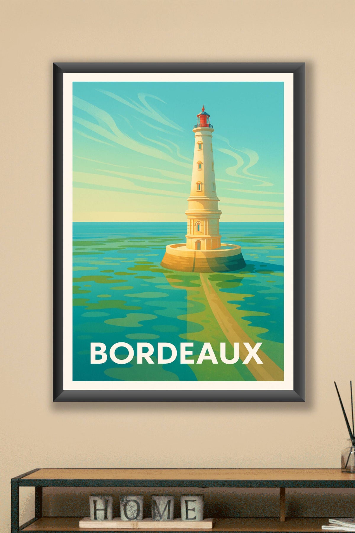 Affiche Bordeaux — Lumières maritimes emblématiques · poster d'art de Bordeaux
