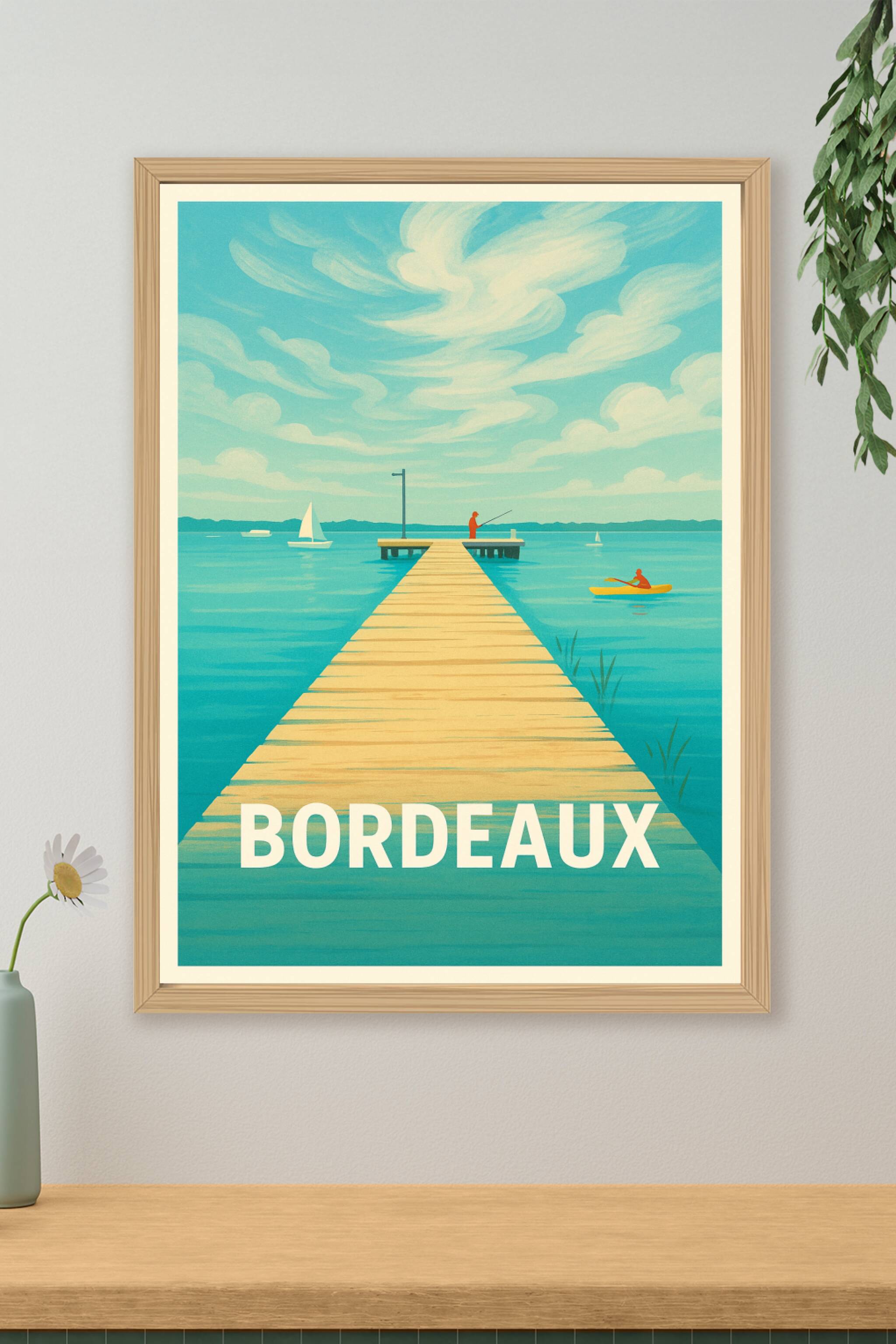 Affiche de Bordeaux - Évasion au bord de l'eau