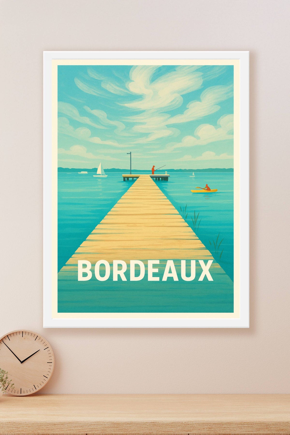 Affiche Bordeaux — Évasion au bord de l'eau · poster d'art de Bordeaux