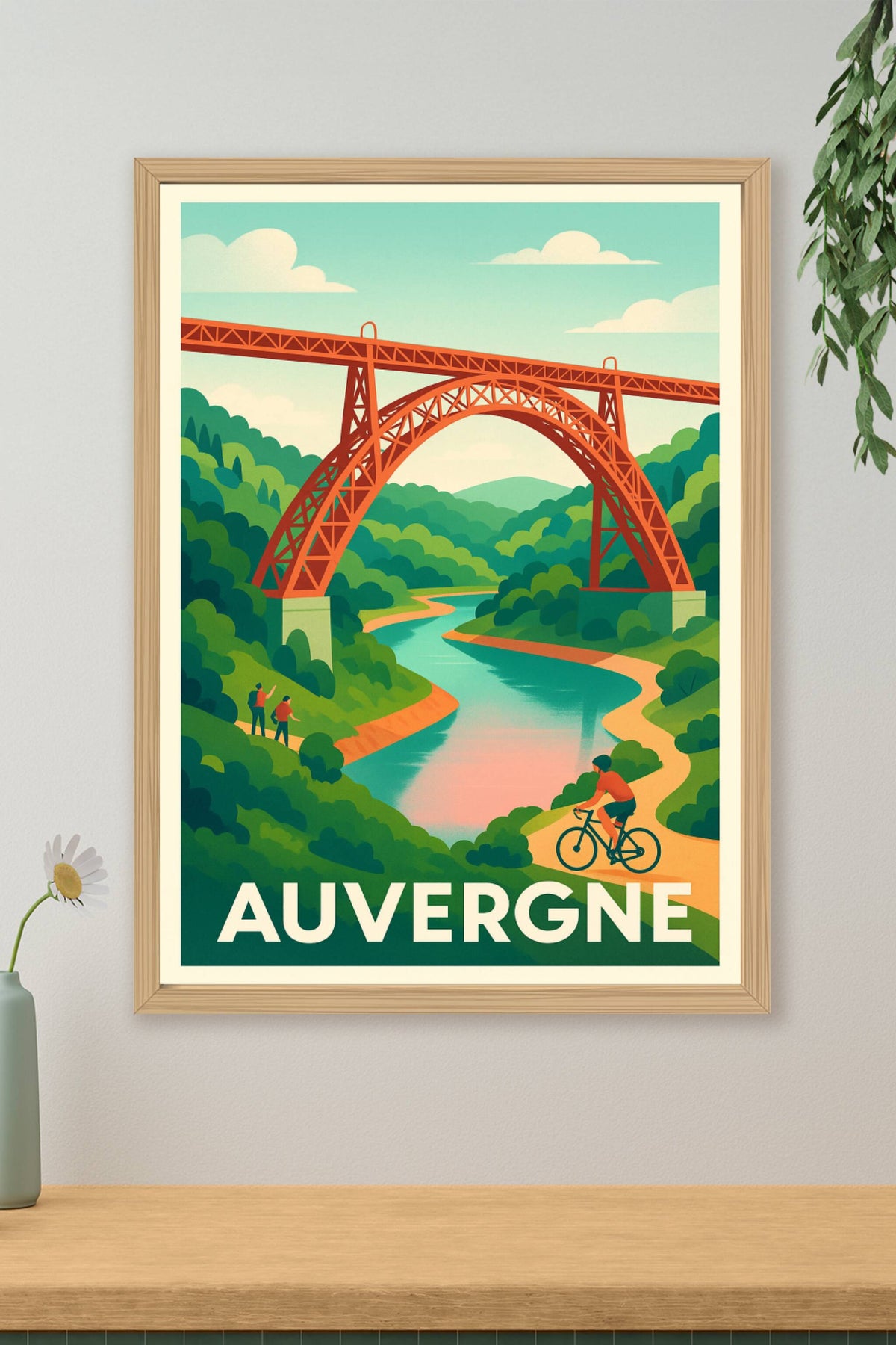 Affiche Auvergne — Évasion Nature et Patrimoine · poster d'art de Auvergne