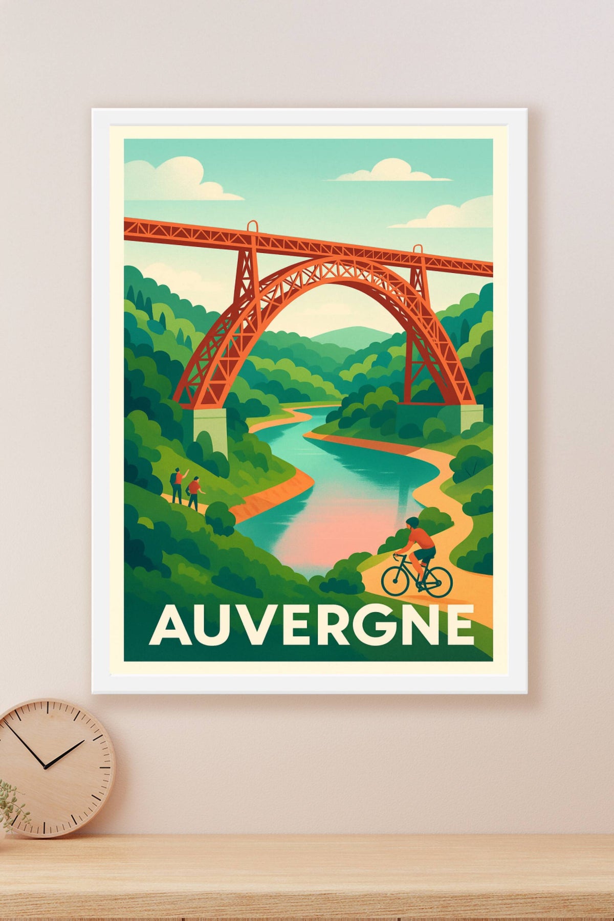 Affiche Auvergne — Évasion Nature et Patrimoine · poster d'art de Auvergne