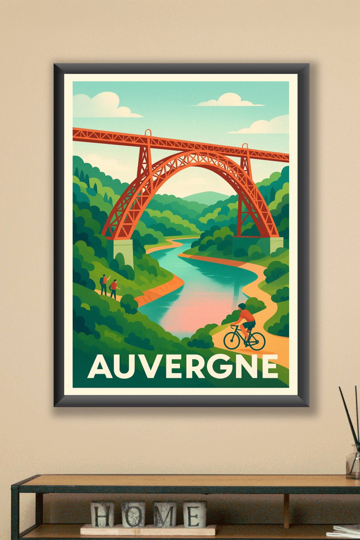Affiche Auvergne — Évasion Nature et Patrimoine · poster d'art de Auvergne