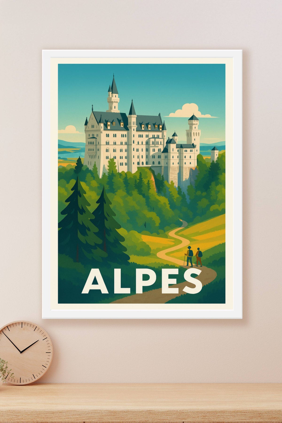 Affiche Alpes — Évasion au Château de Neuschwanstein · poster d'art de Alpes