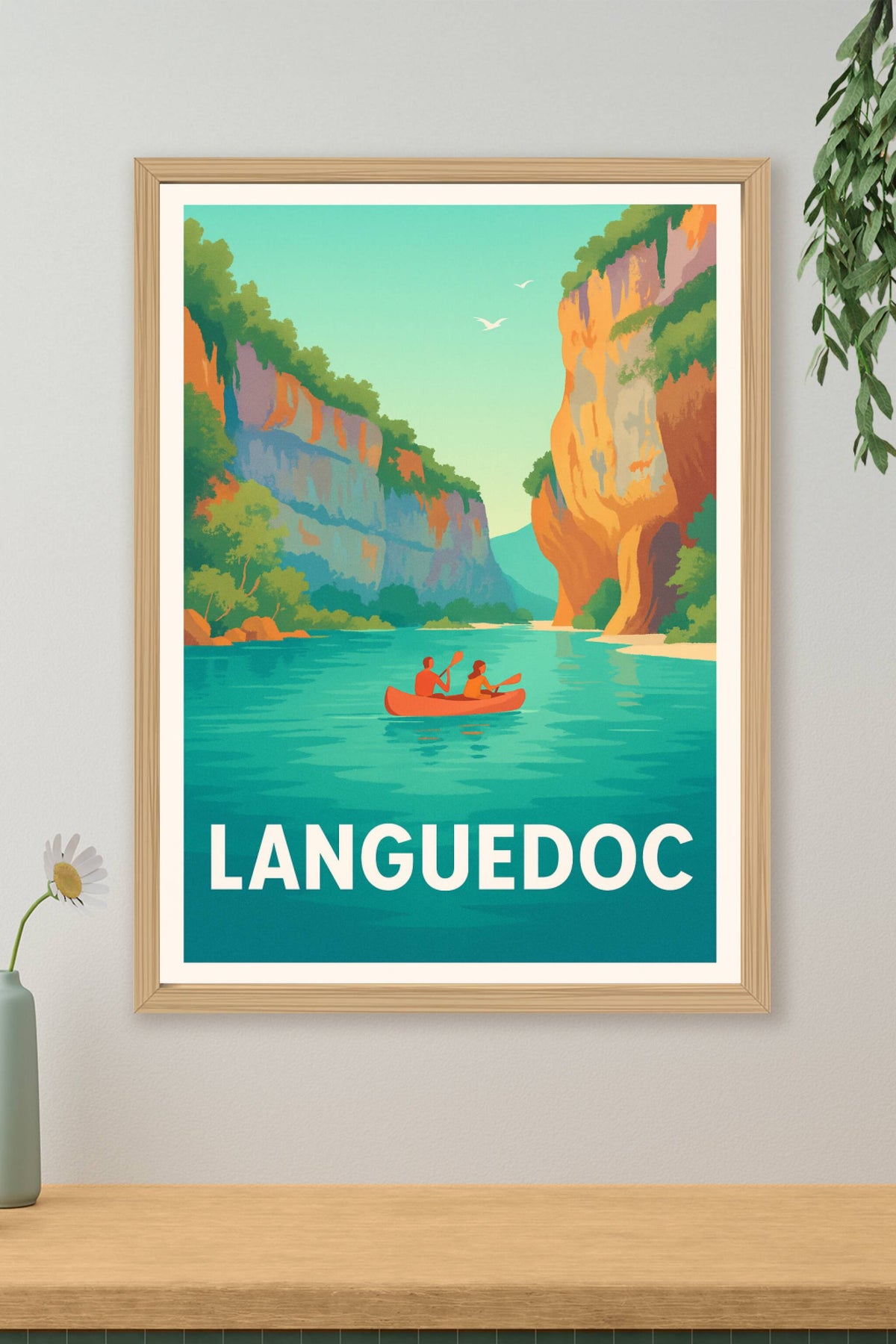 Affiche Languedoc — Nature et Aventure au Cœur des Gorges · poster d'art de Languedoc