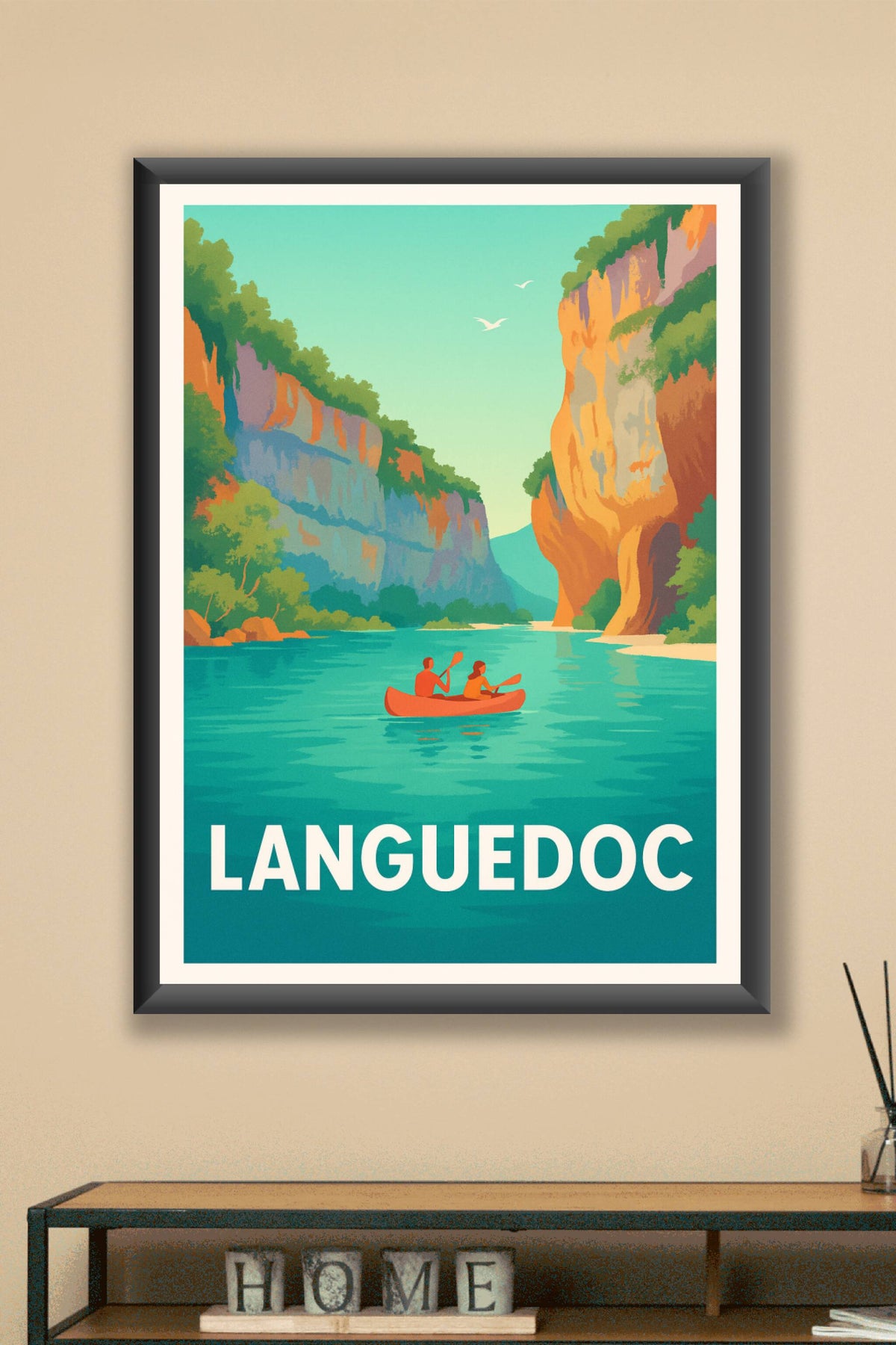 Affiche Languedoc — Nature et Aventure au Cœur des Gorges · poster d'art de Languedoc