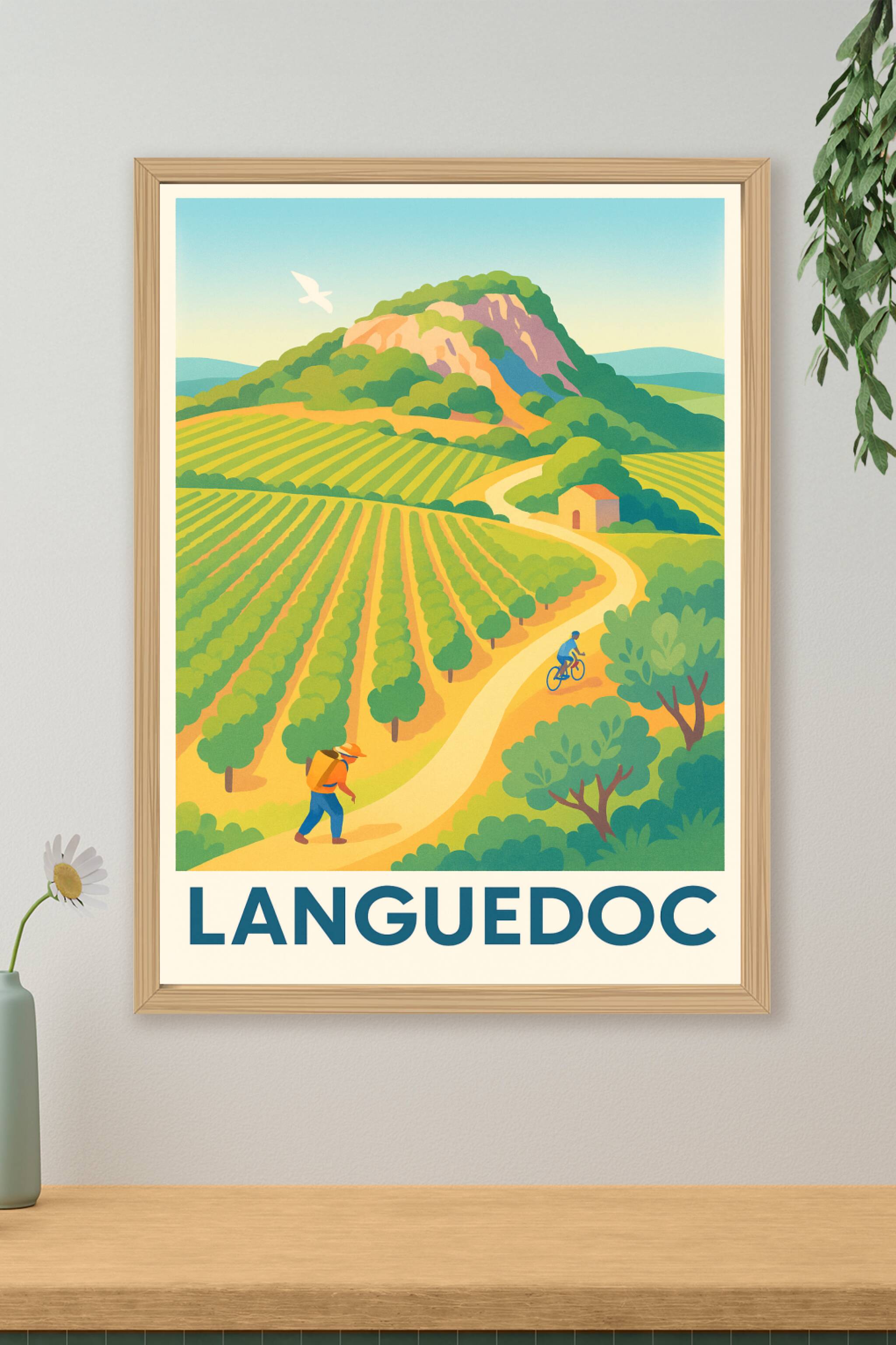 Affiche de Languedoc - L'art de vivre entre vignes et soleil