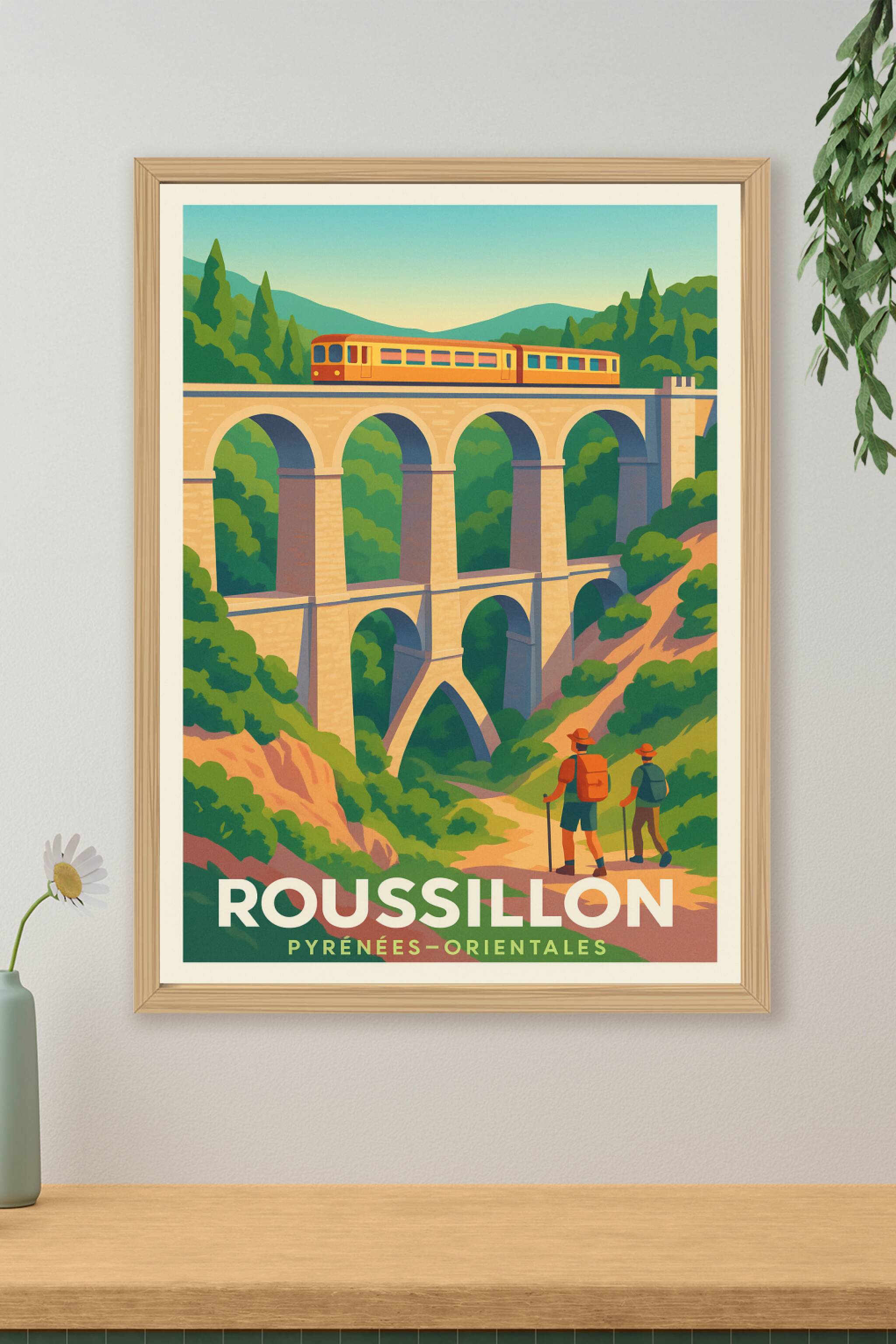 Affiche de Roussillon - Évasion nature et patrimoine