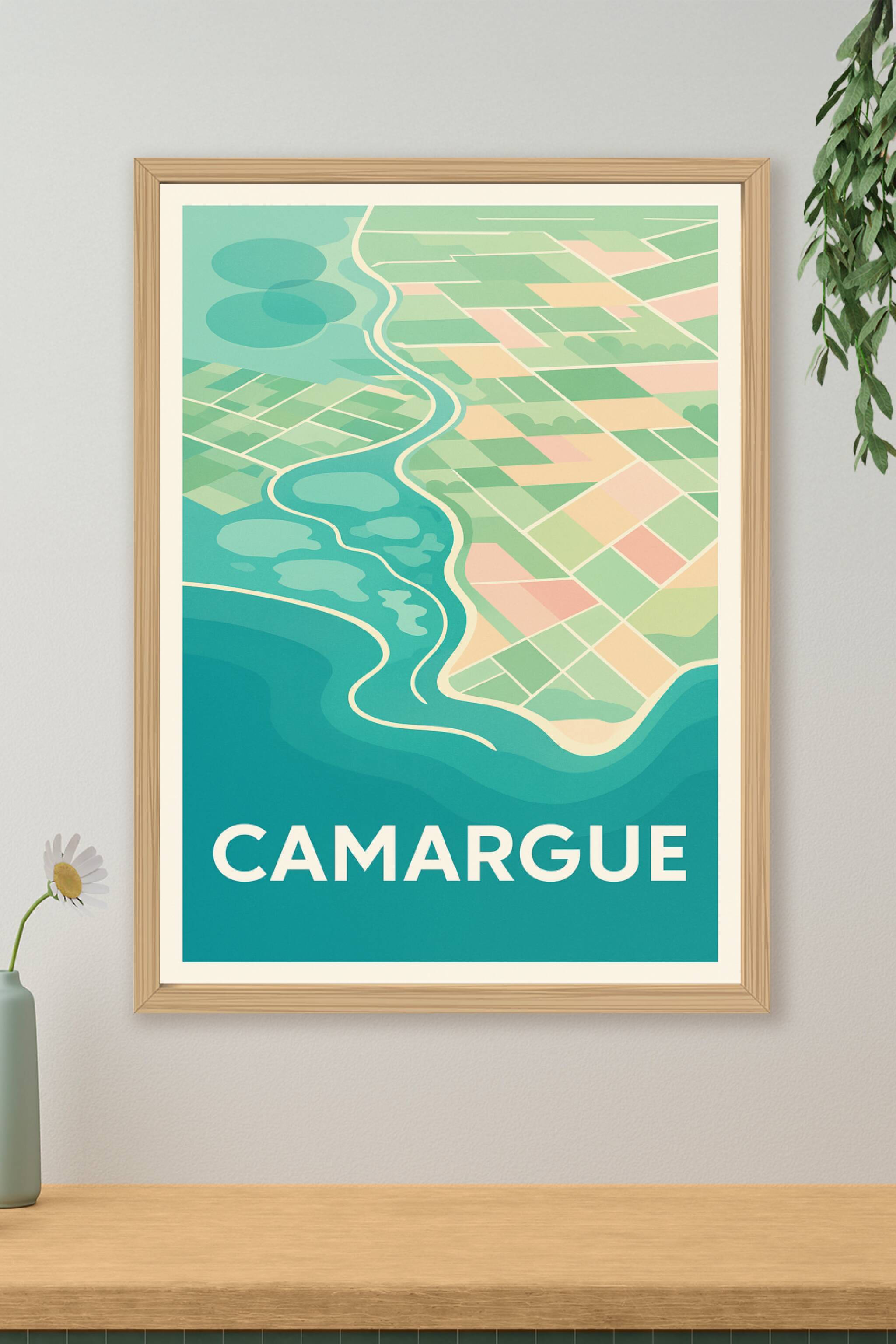 Affiche de Camargue - Nature et Harmonie Méditerranéenne