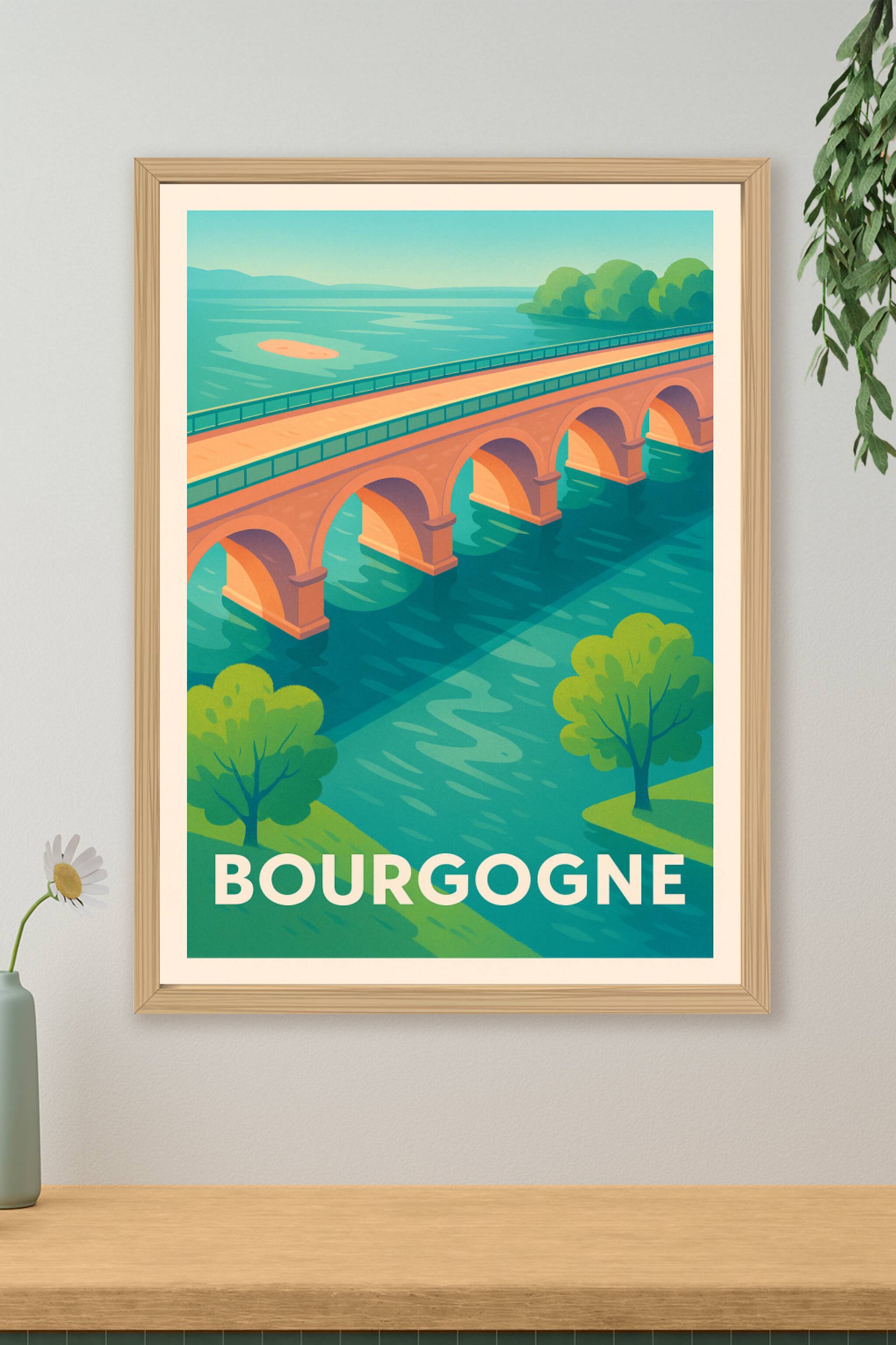 Affiche de Bourgogne - Évasion au fil de l'eau
