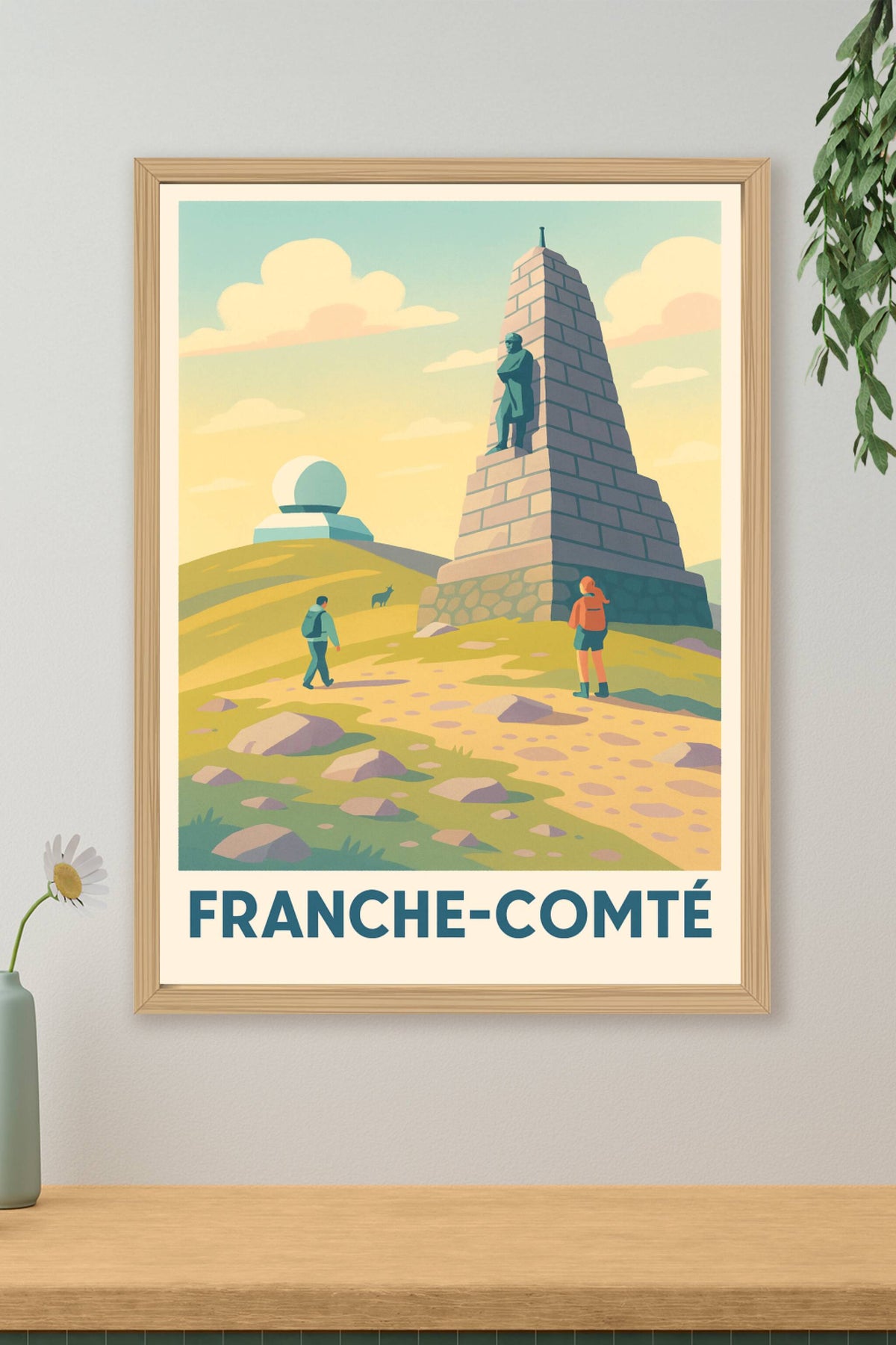 Affiche Franche-Comté — Balade au sommet du Ballon d'Alsace · poster d'art de Franche-Comté
