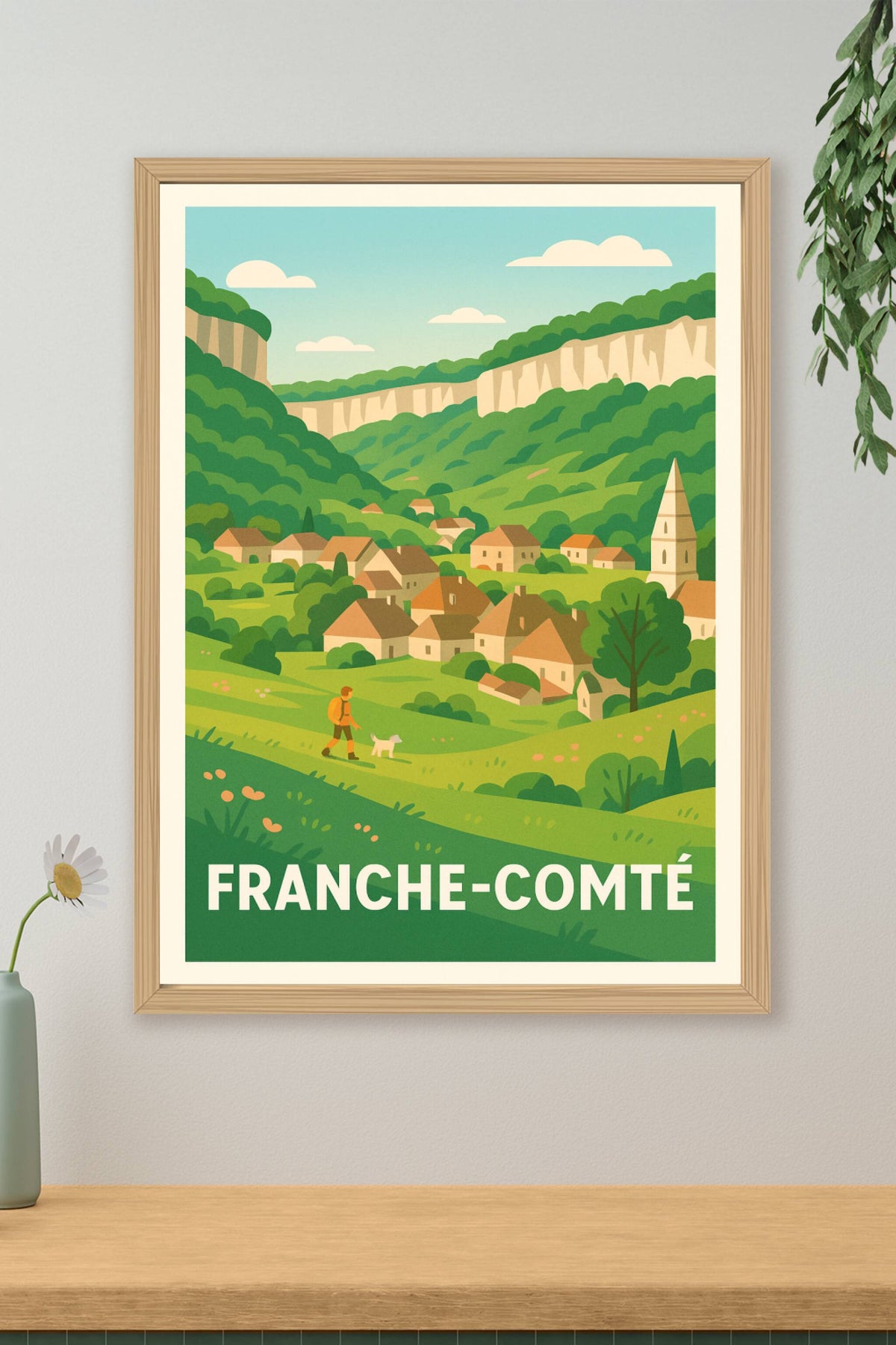 Affiche Franche-Comté — Évasion bucolique au cœur de la nature · poster d'art de Franche-Comté