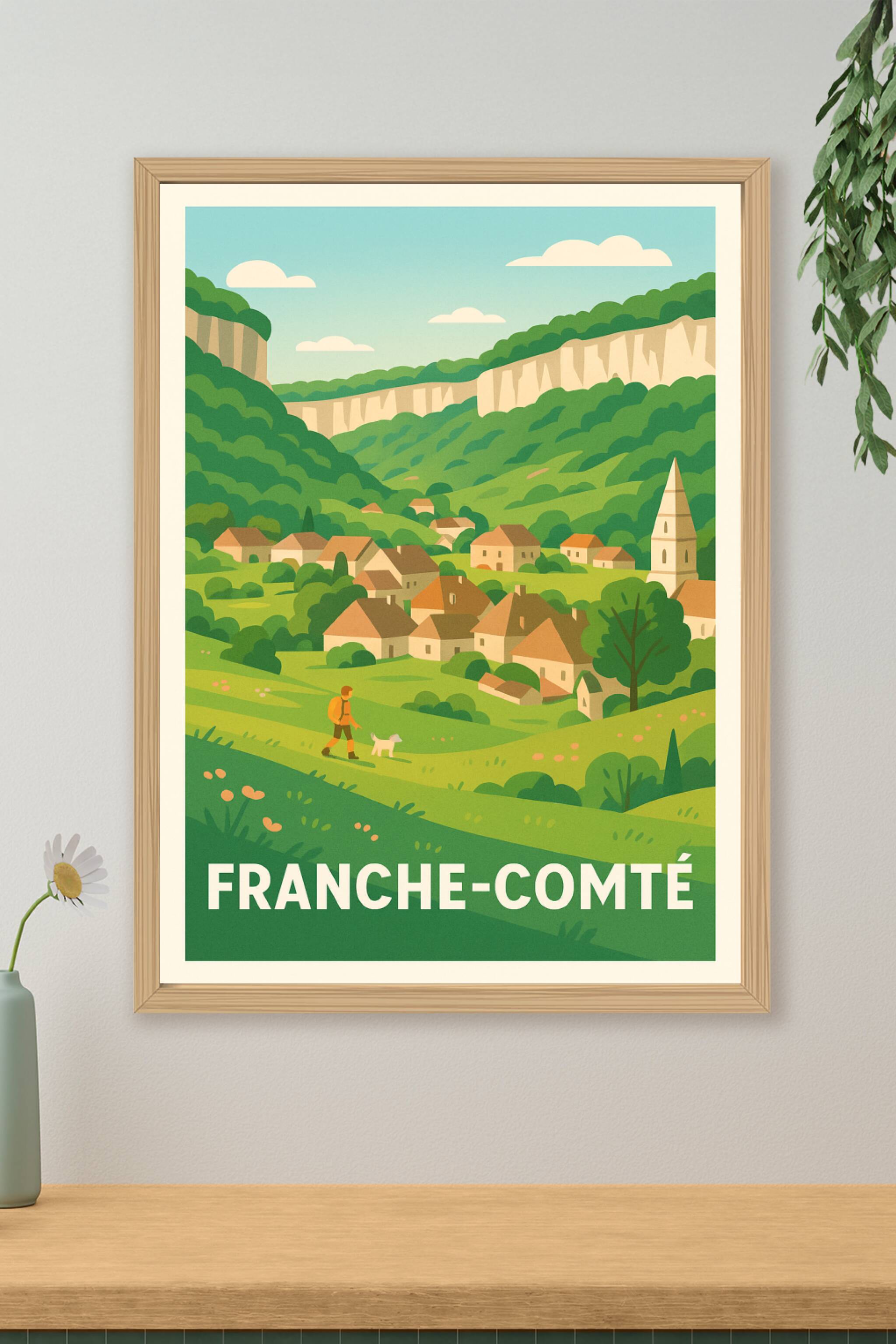 Affiche de Franche-Comté - Évasion bucolique au cœur de la nature