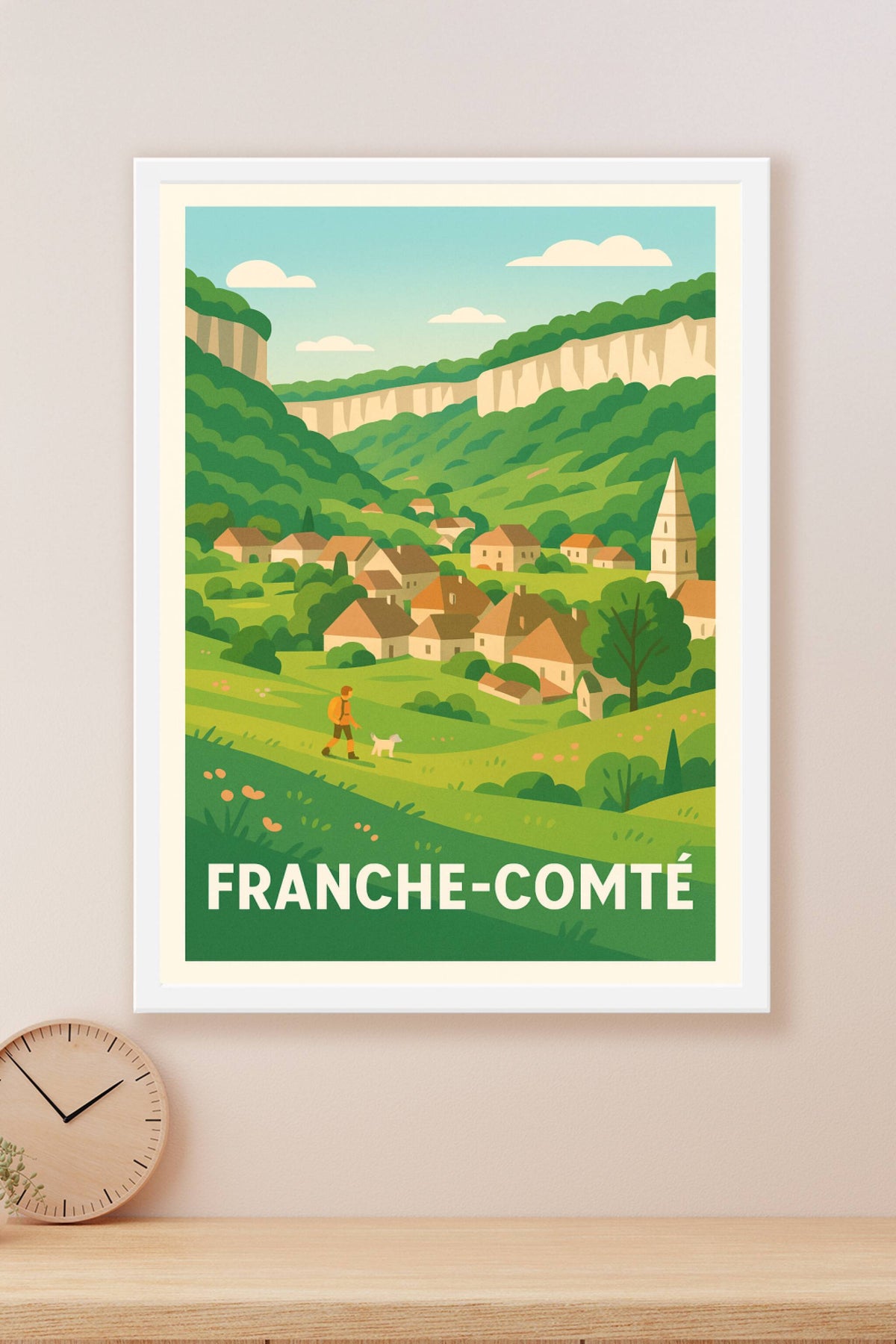 Affiche Franche-Comté — Évasion bucolique au cœur de la nature · poster d'art de Franche-Comté