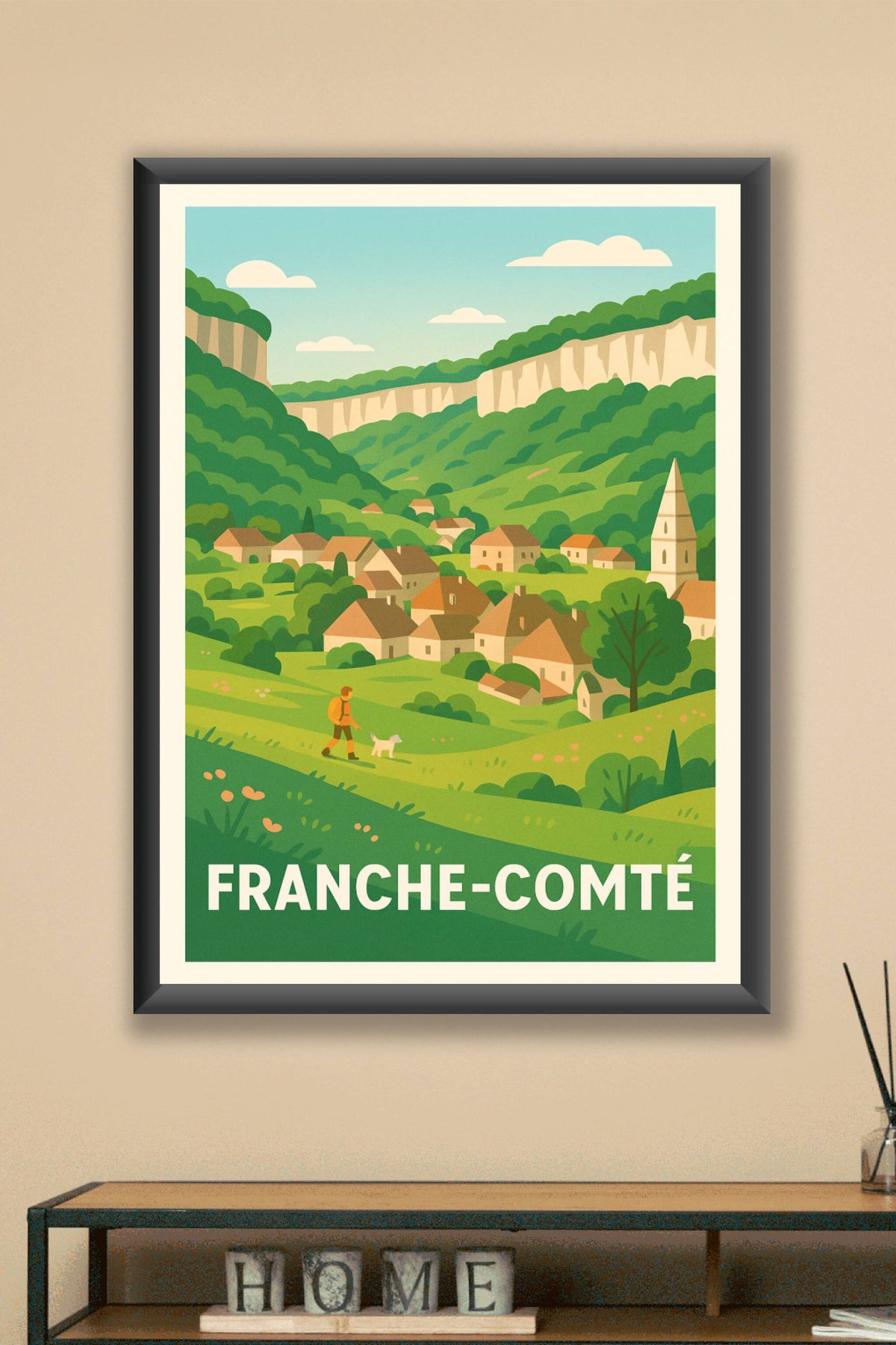Affiche Franche-Comté — Évasion bucolique au cœur de la nature · poster d'art de Franche-Comté