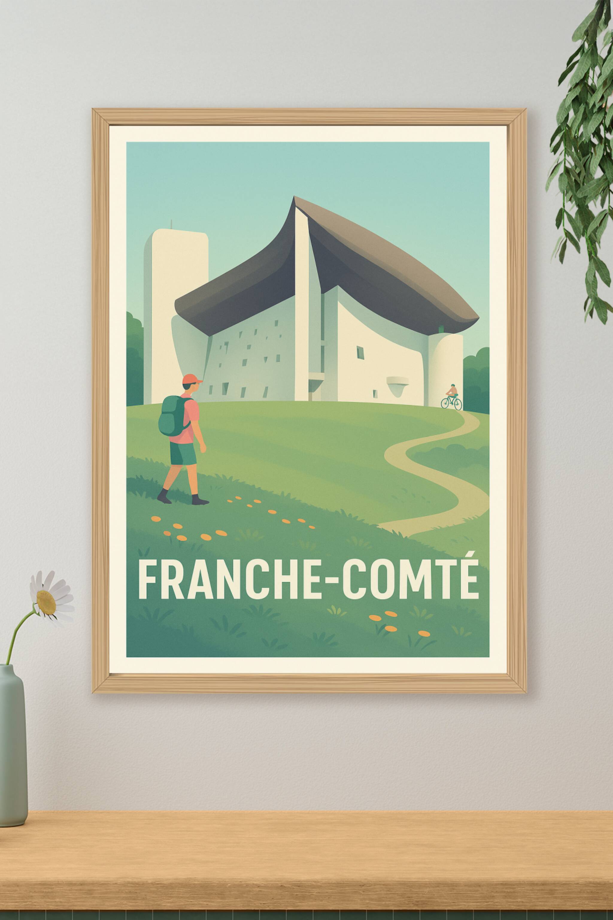Affiche de Franche-Comté - Plongée architecturale et nature apaisante