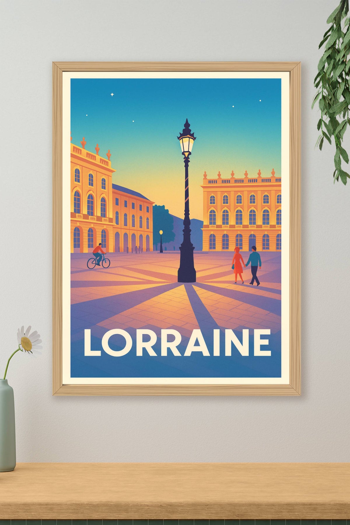 Affiche Lorraine — Lumières et charme d'une place emblématique · poster d'art de Lorraine