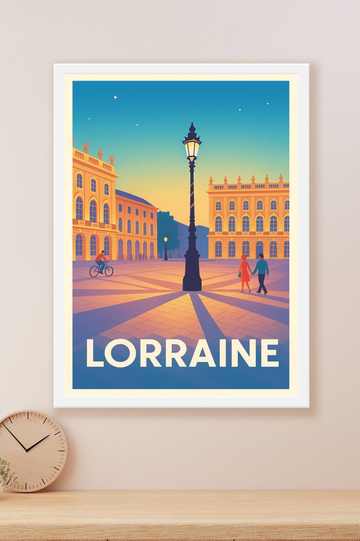 Affiche Lorraine — Lumières et charme d'une place emblématique · poster d'art de Lorraine