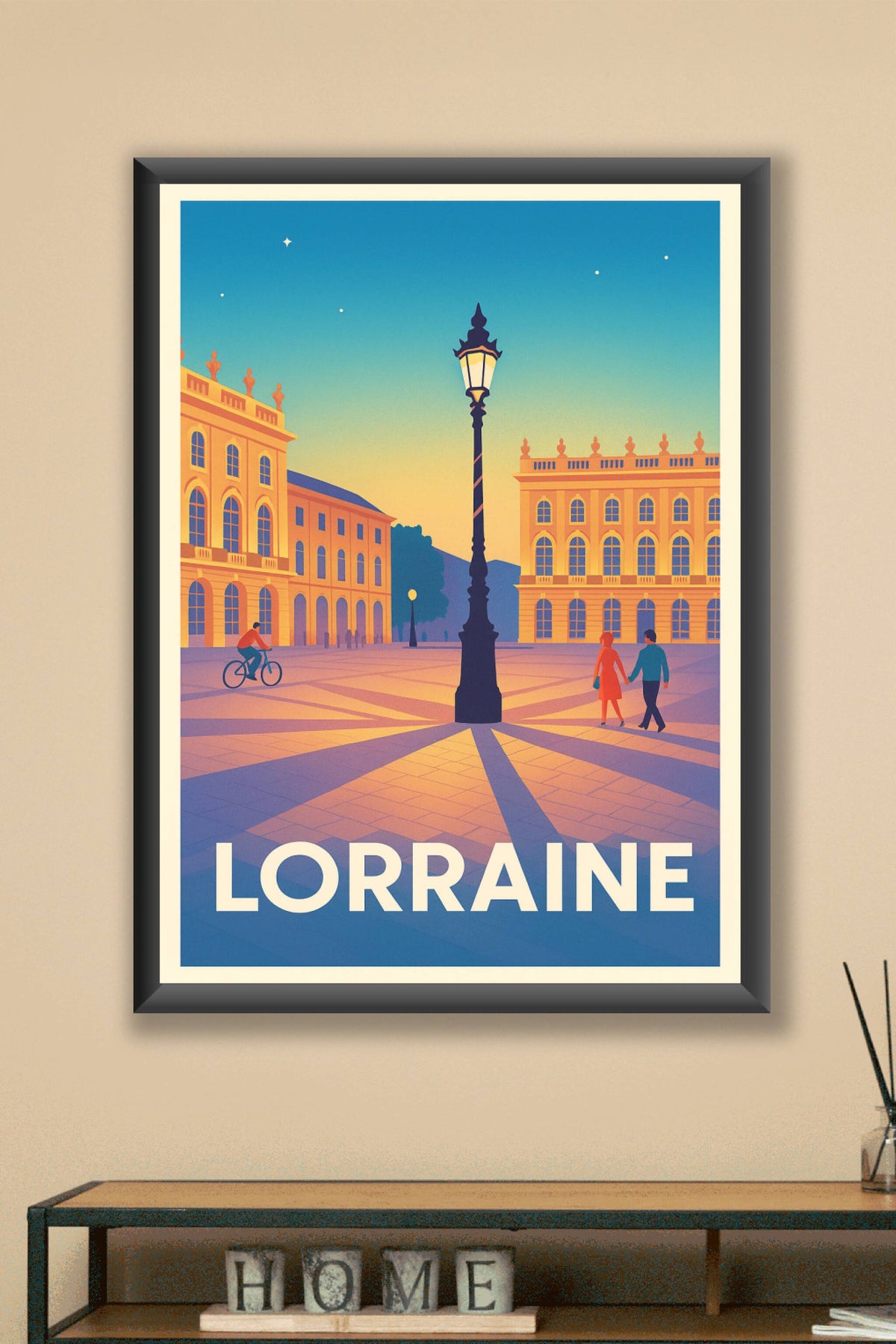 Affiche Lorraine — Lumières et charme d'une place emblématique · poster d'art de Lorraine