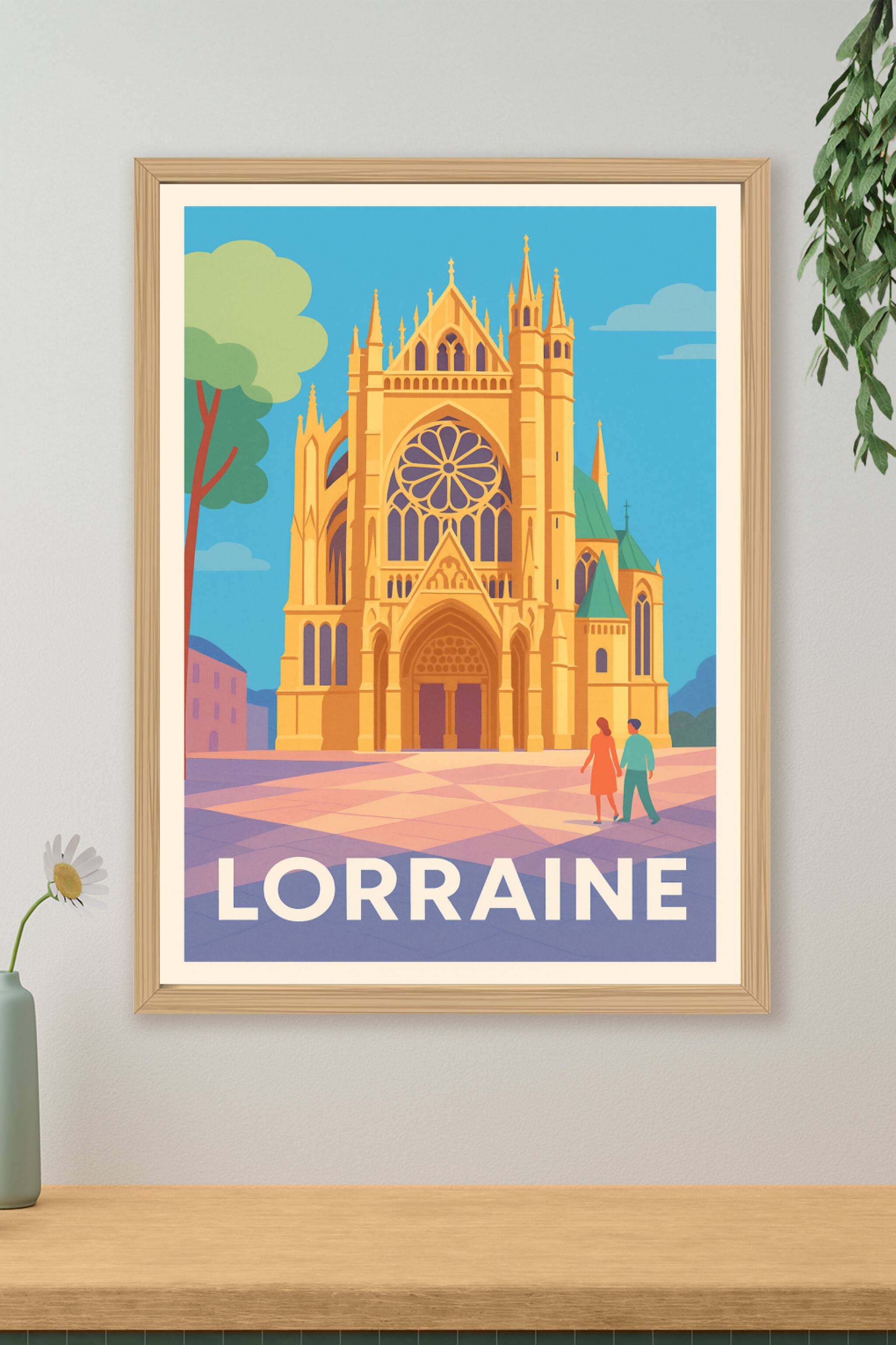 Affiche de Lorraine - Patrimoine gothique emblématique