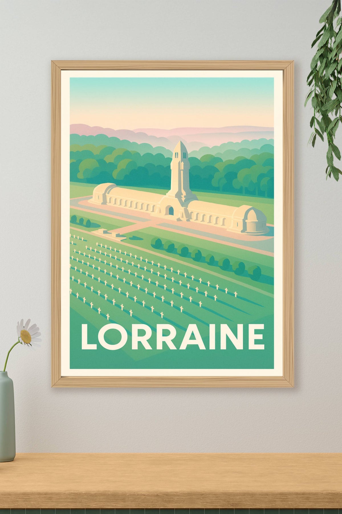 Affiche Lorraine — Hommage et Sérénité au Mémorial · poster d'art de Lorraine