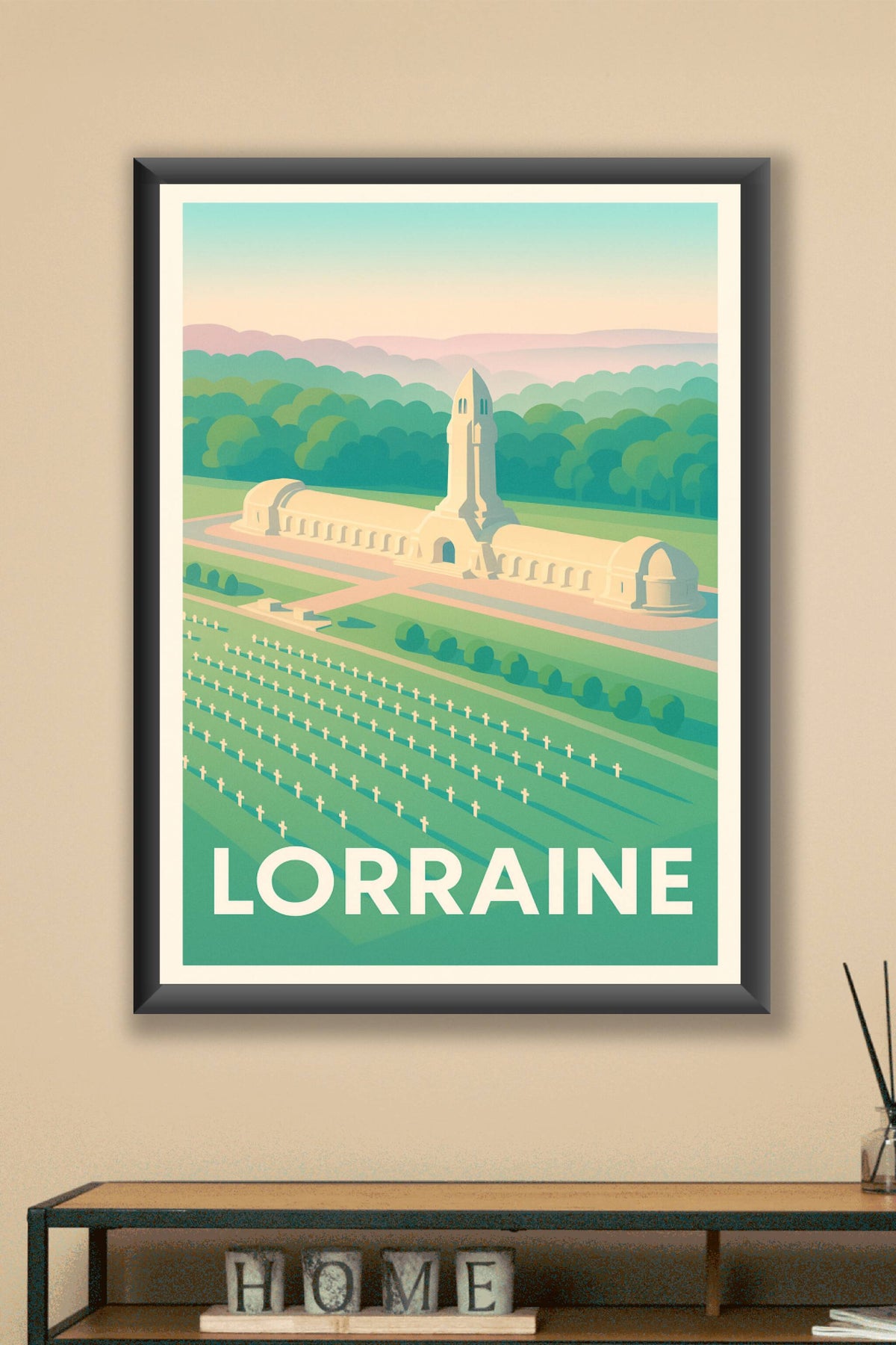 Affiche Lorraine — Hommage et Sérénité au Mémorial · poster d'art de Lorraine