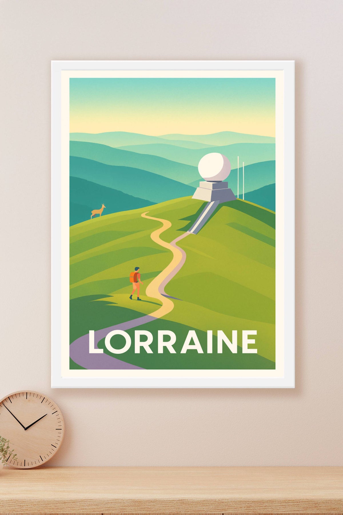 Affiche Lorraine — Harmonie des sentiers et des collines · poster d'art de Lorraine