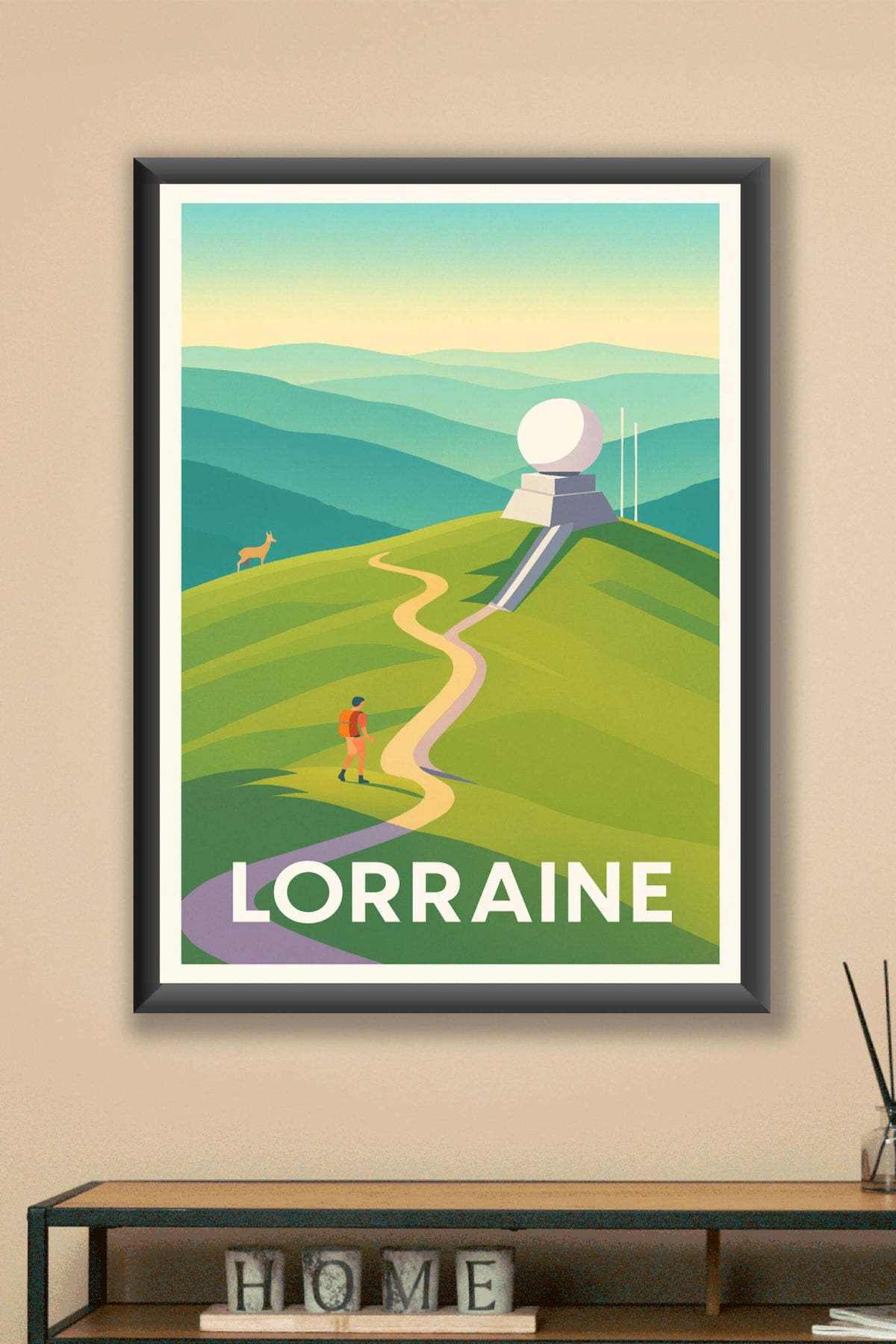 Affiche Lorraine — Harmonie des sentiers et des collines · poster d'art de Lorraine