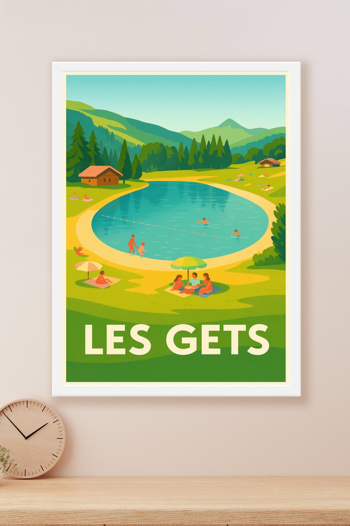 Affiche Les Gets — Évasion nature et détente au cœur des montagnes · poster d'art de Les Gets