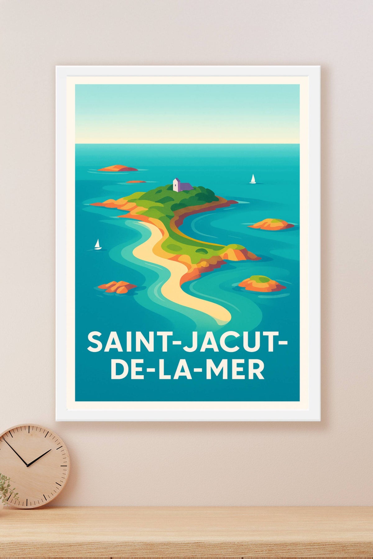 Affiche Saint-Jacut-de-la-Mer — Escapade en bord de mer · poster d'art de Saint-Jacut-de-la-Mer