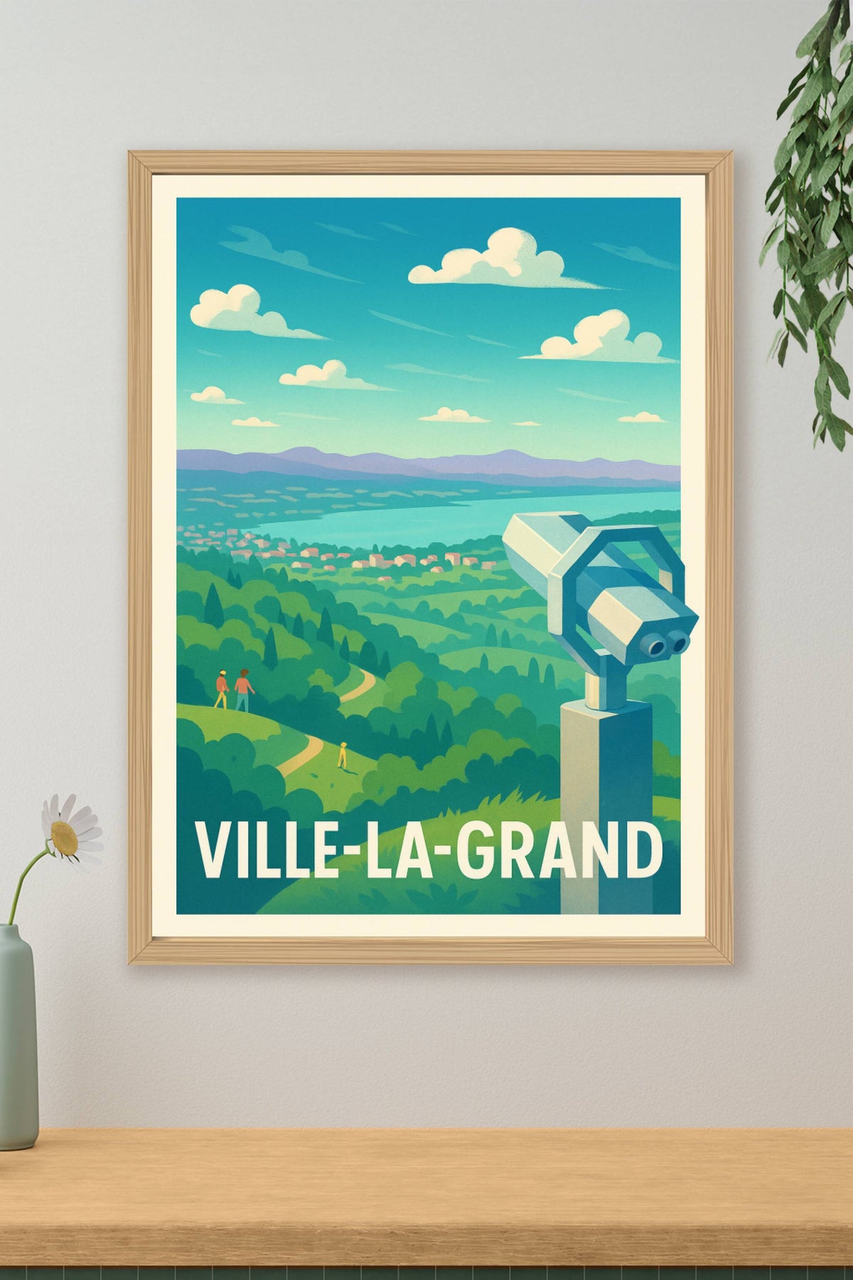 Affiche Ville-la-Grand — Panorama et nature à couper le souffle · poster d'art de Ville-la-Grand