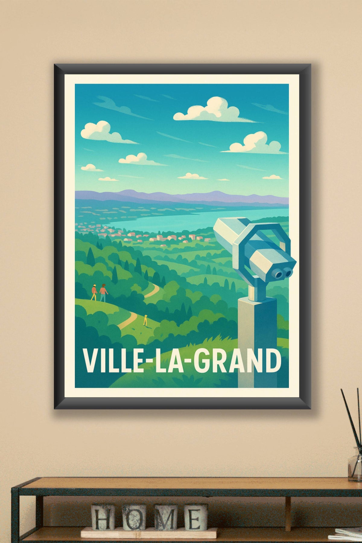 Affiche Ville-la-Grand — Panorama et nature à couper le souffle · poster d'art de Ville-la-Grand
