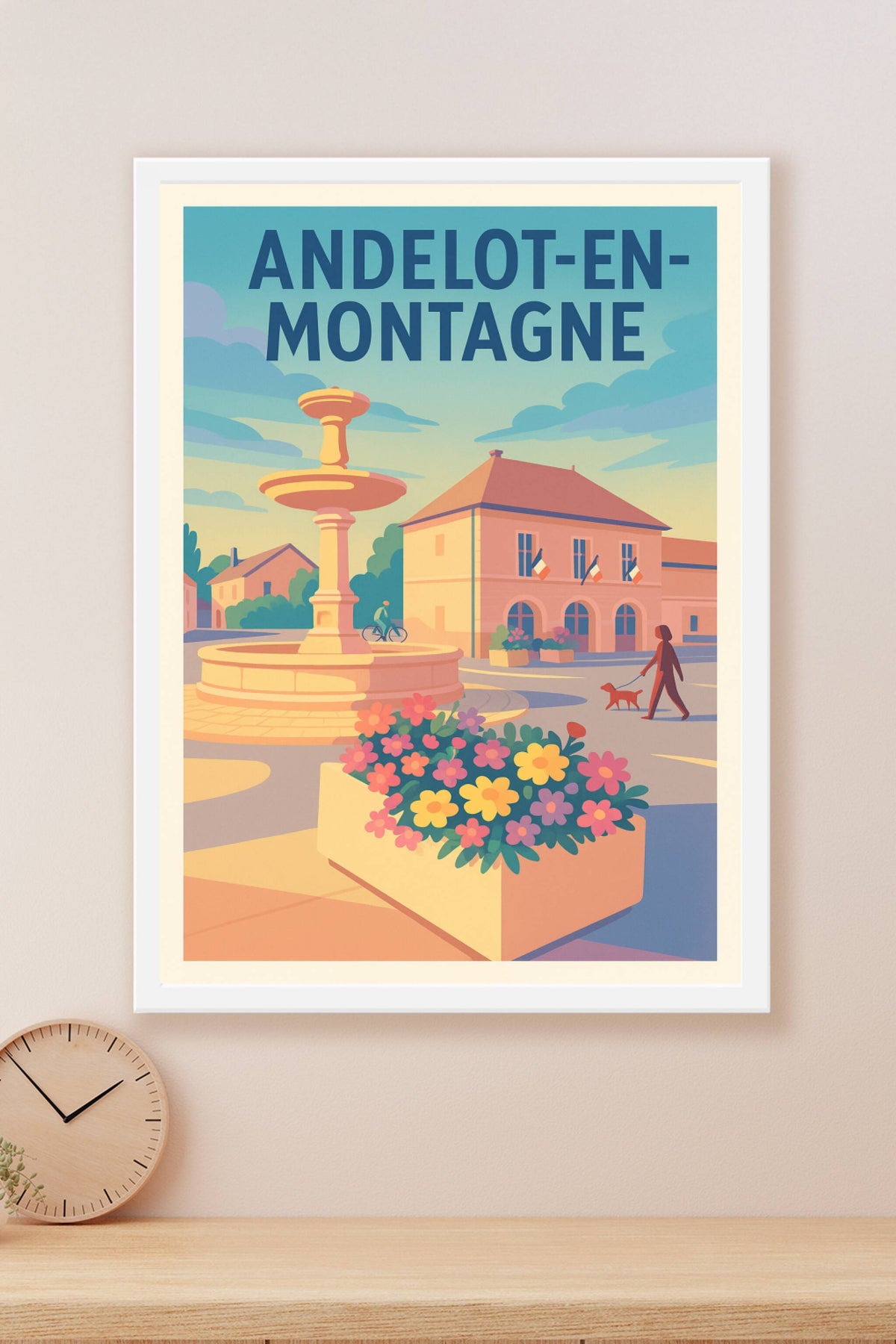 Affiche Andelot-en-Montagne — Charme et sérénité au cœur du village · poster d'art de Andelot-en-Montagne