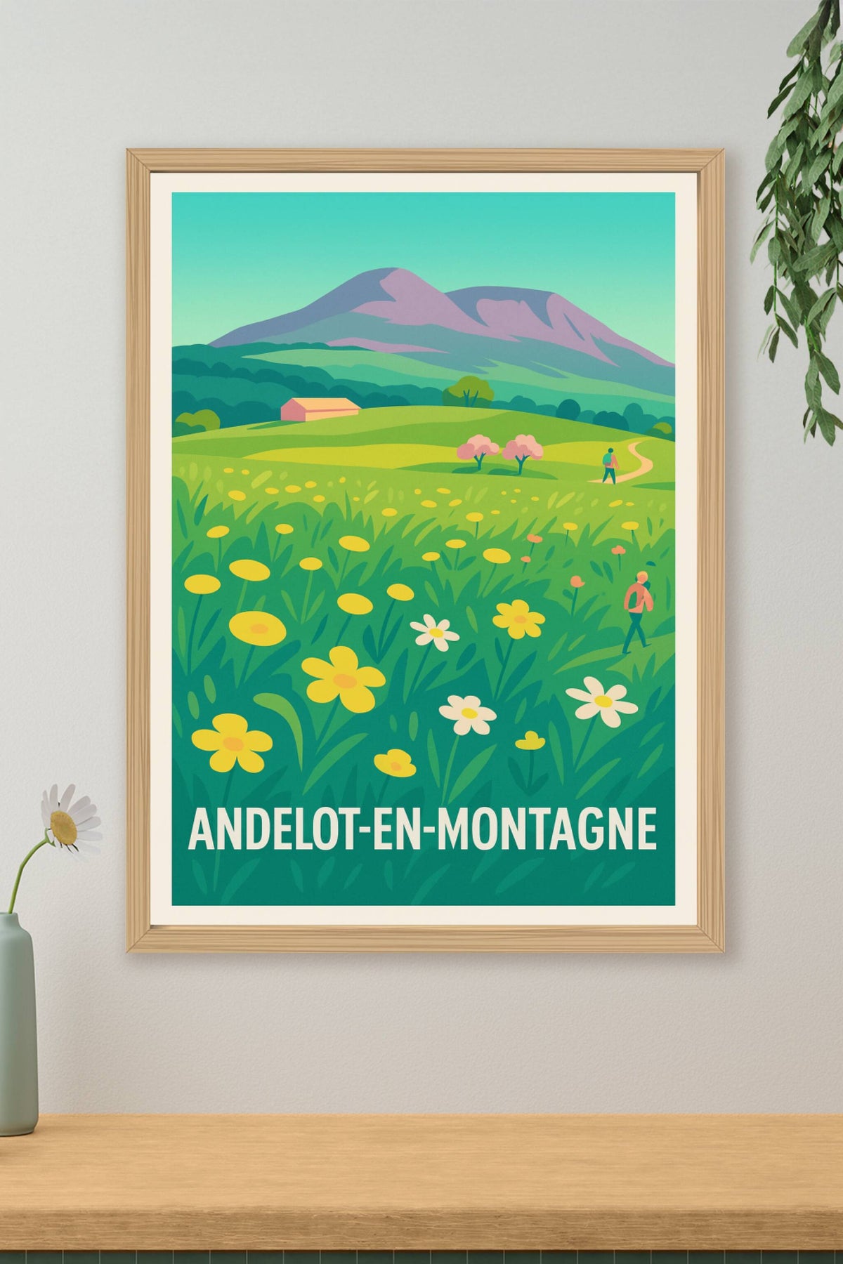 Affiche Andelot-en-Montagne — Évasion bucolique au cœur de la nature · poster d'art de Andelot-en-Montagne