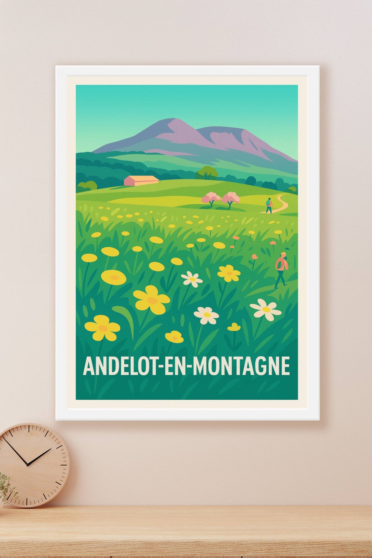 Affiche Andelot-en-Montagne — Évasion bucolique au cœur de la nature · poster d'art de Andelot-en-Montagne