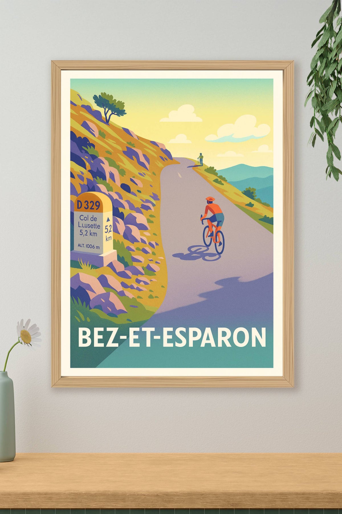 Affiche Bez-et-Esparon — Escapade cycliste en pleine nature · poster d'art de Bez-et-Esparon