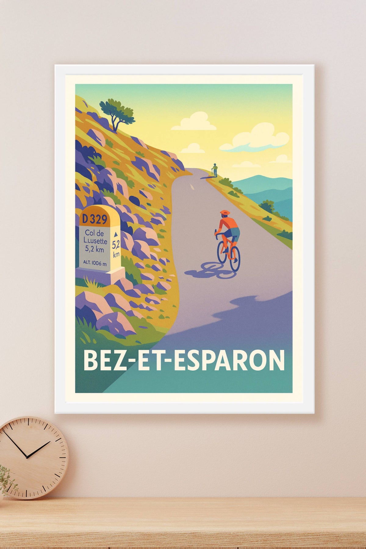 Affiche Bez-et-Esparon — Escapade cycliste en pleine nature · poster d'art de Bez-et-Esparon