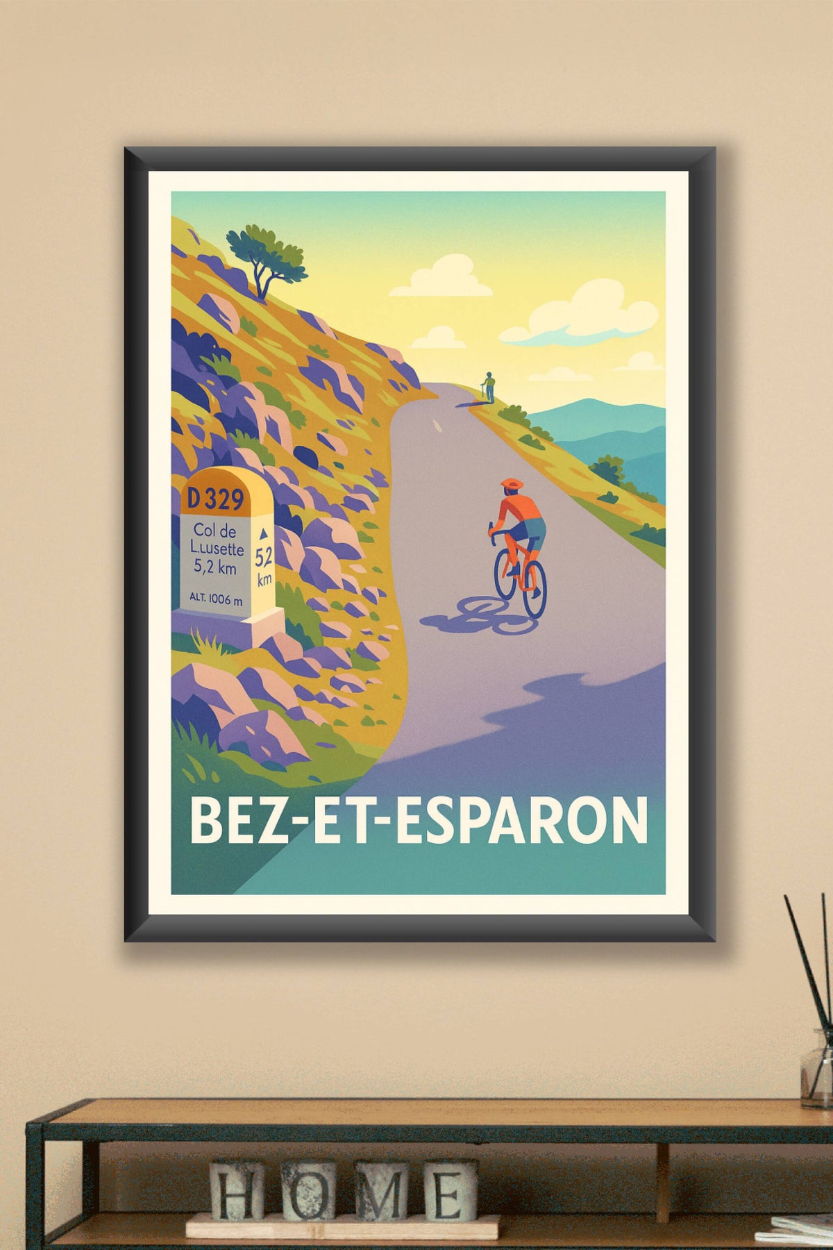 Affiche Bez-et-Esparon — Escapade cycliste en pleine nature · poster d'art de Bez-et-Esparon