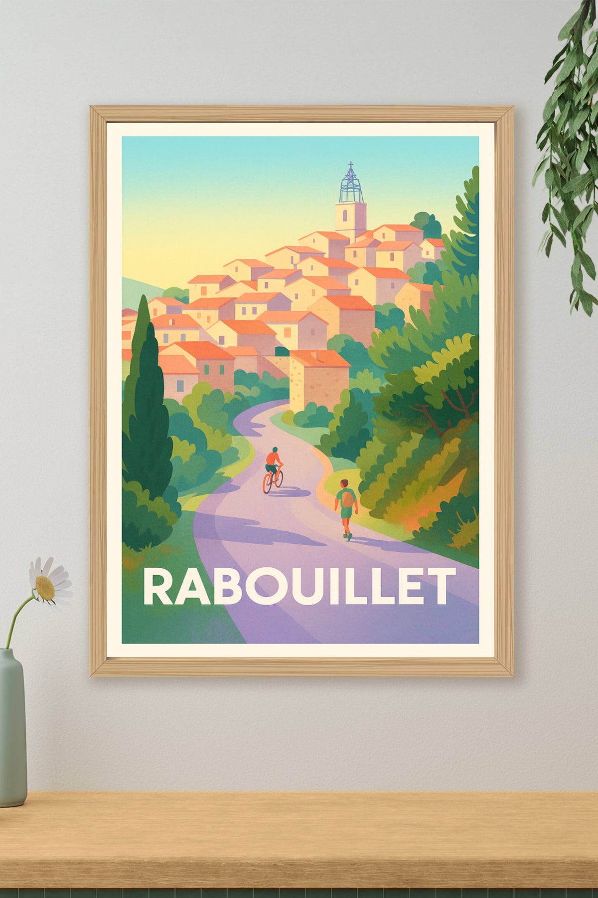 Affiche Rabouillet — L'escapade nature et villageoise · poster d'art de Rabouillet