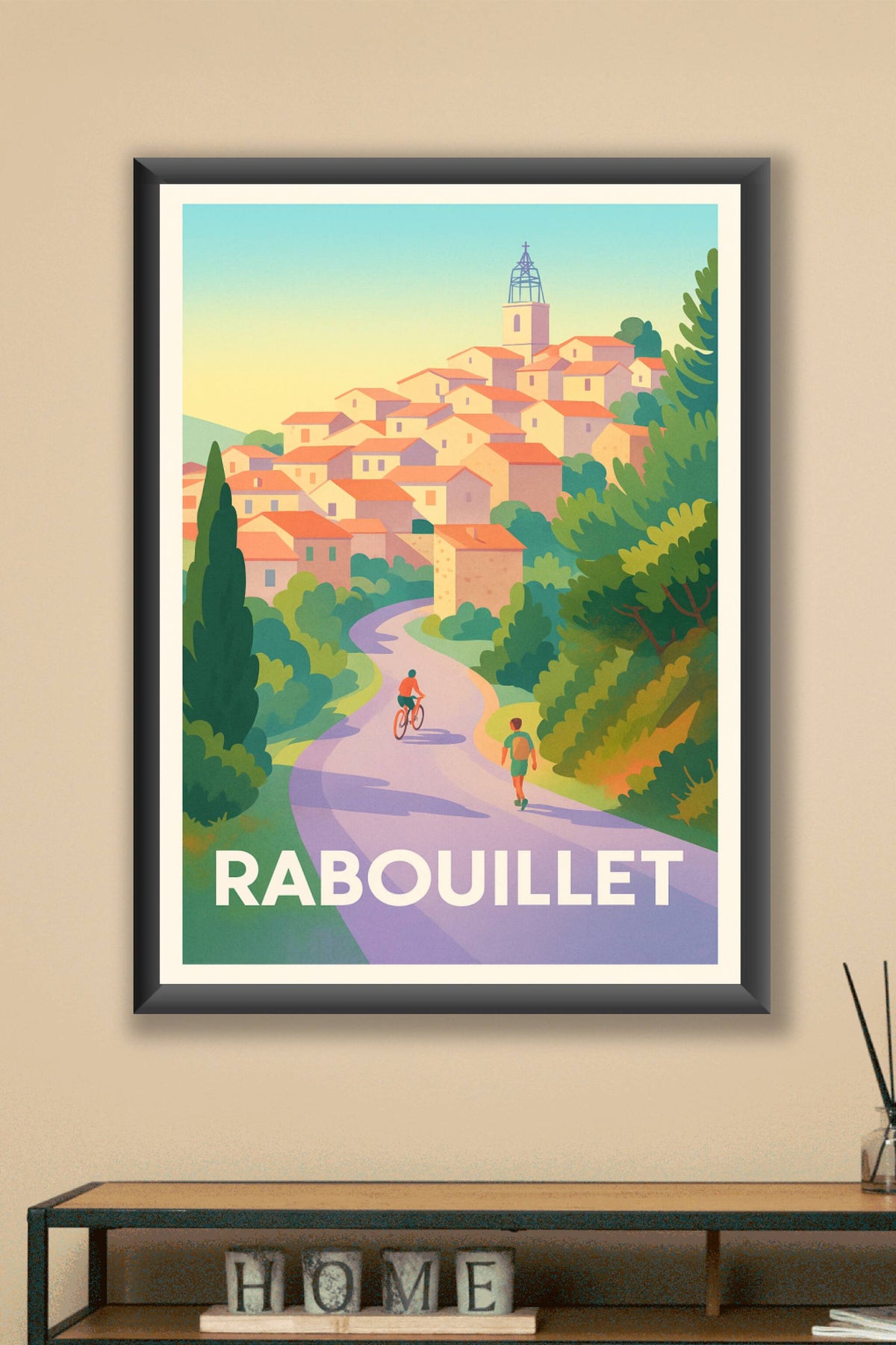 Affiche Rabouillet — L'escapade nature et villageoise · poster d'art de Rabouillet
