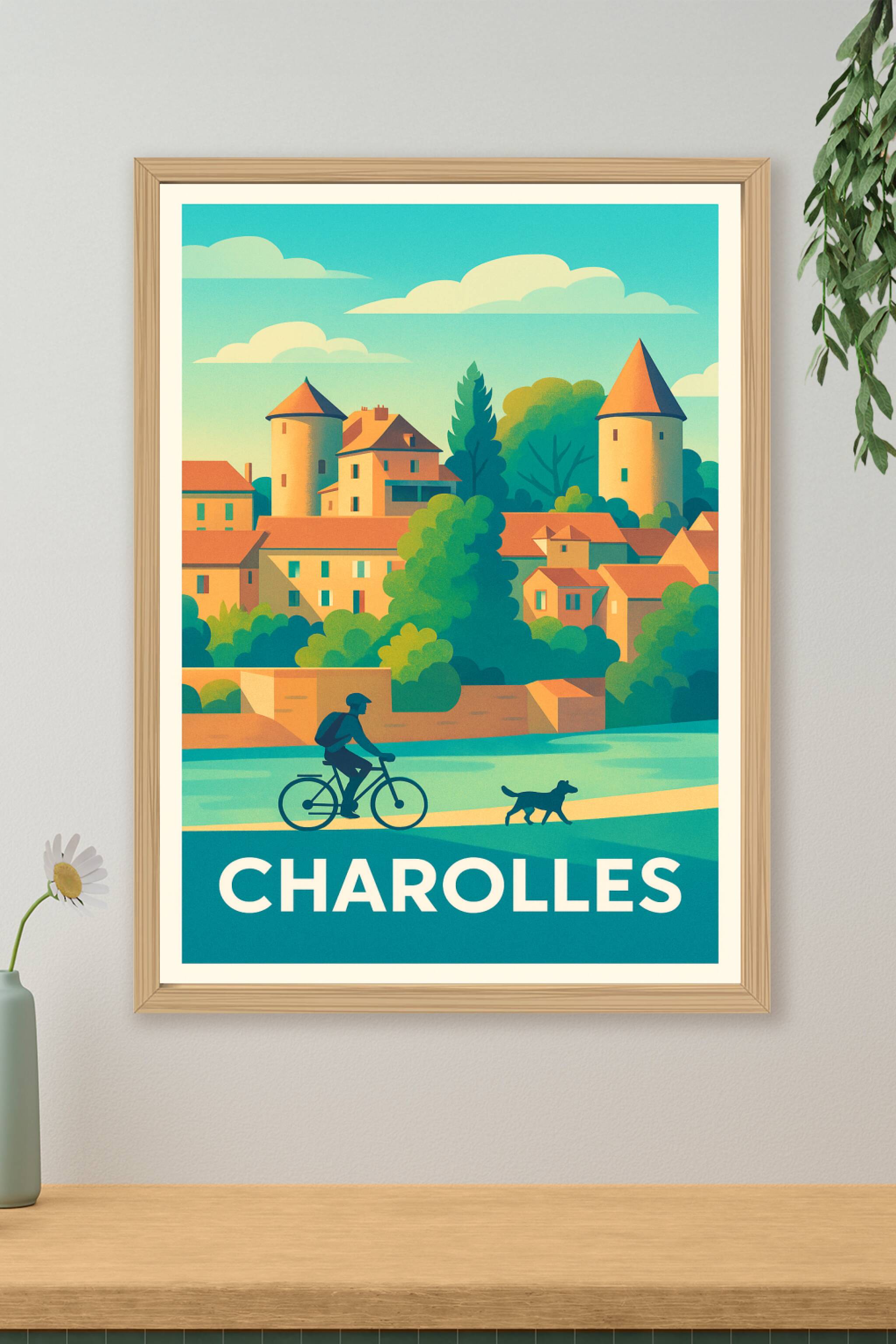 Affiche de Charolles - L'escapade bucolique en Bourgogne