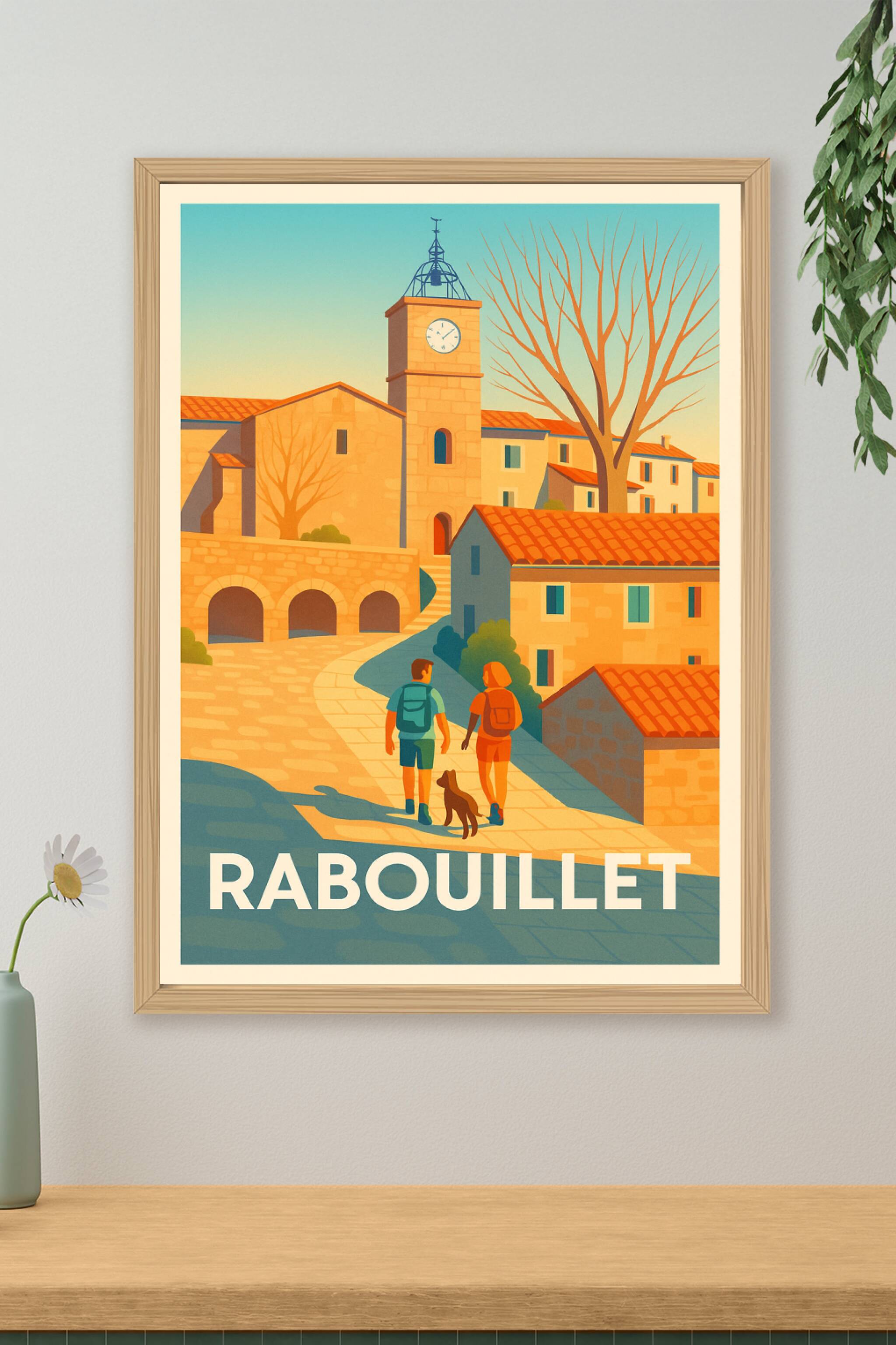 Affiche de Rabouillet - Promenade ensoleillée au cœur du village