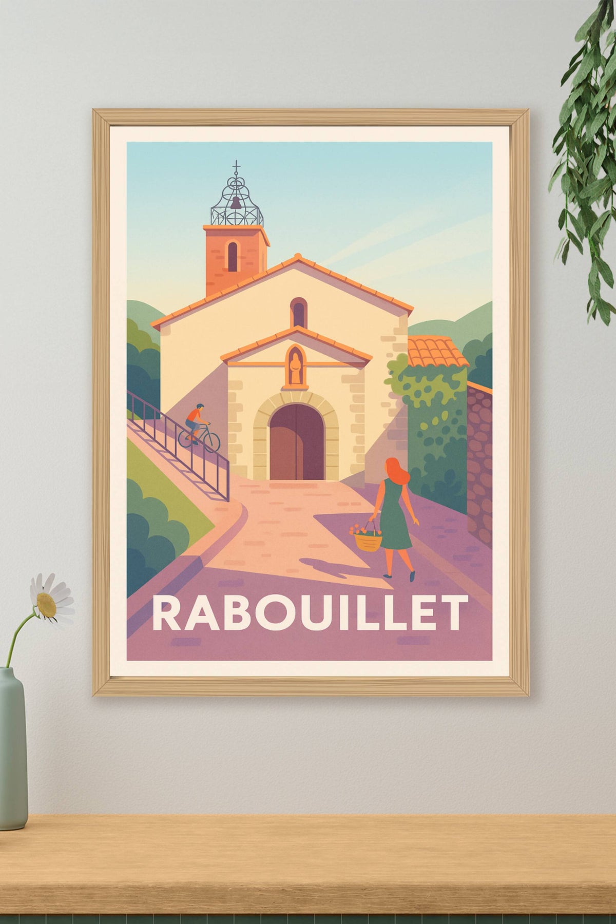 Affiche Rabouillet — Charme pittoresque au cœur du village · poster d'art de Rabouillet