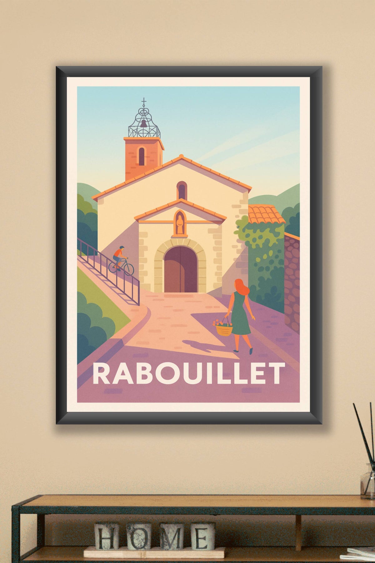 Affiche Rabouillet — Charme pittoresque au cœur du village · poster d'art de Rabouillet