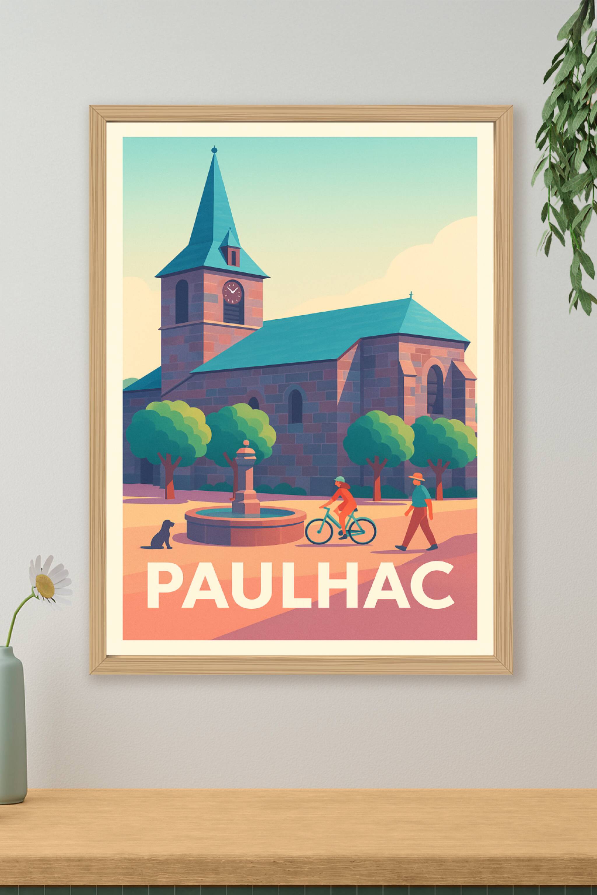 Affiche de Paulhac - L'élégance paisible d'un village au soleil