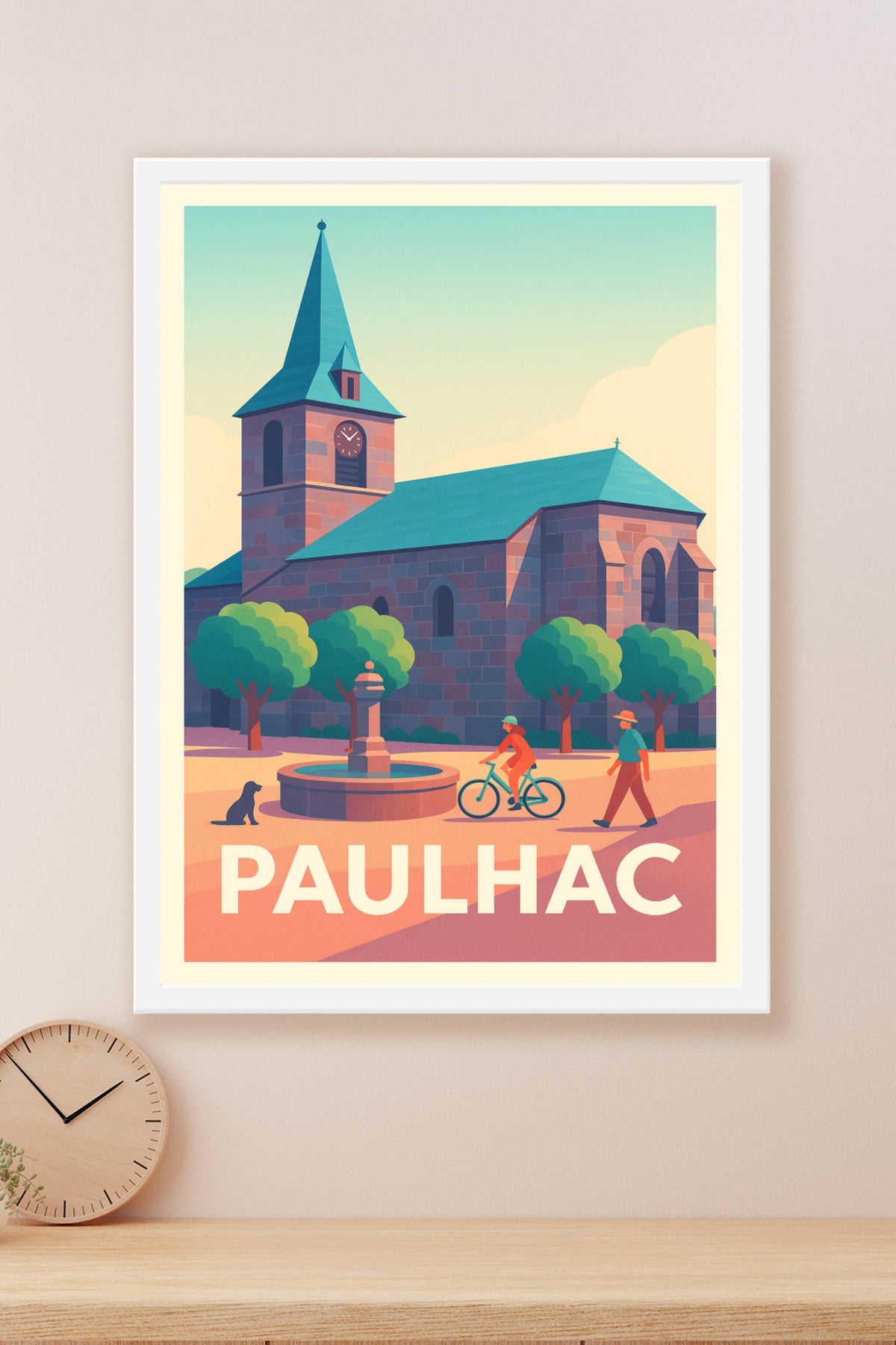 Affiche Paulhac — L'élégance paisible d'un village au soleil · poster d'art de Paulhac